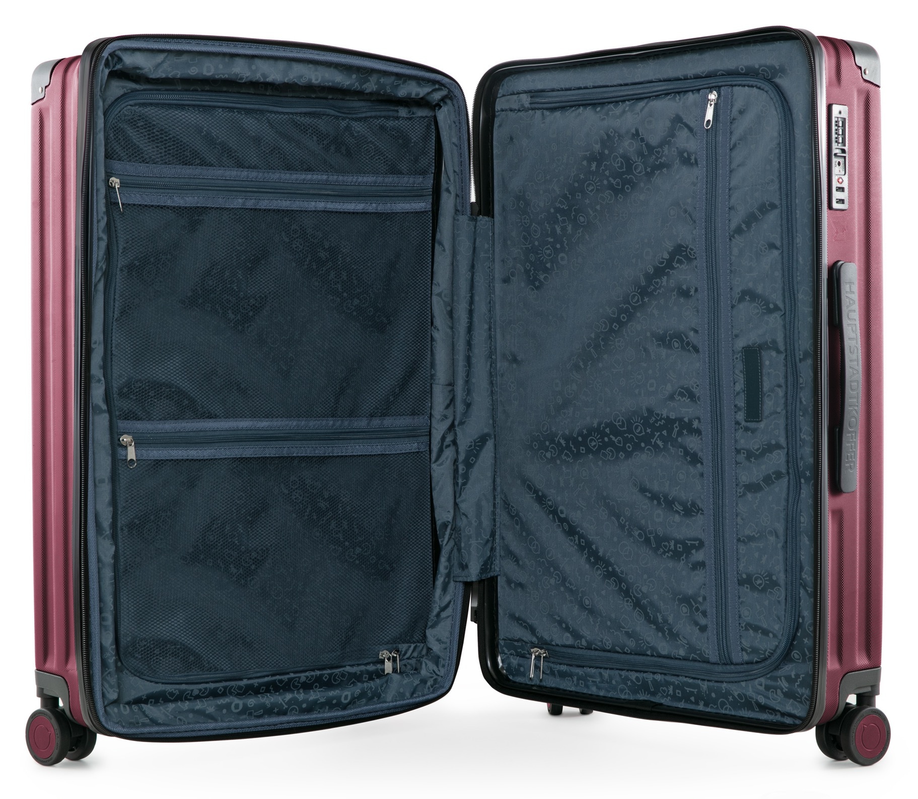 Hauptstadtkoffer Hartschalen-Trolley »Q-Damm, verschiedene Farben und Größen«, 4 Rollen, Hartschalenkoffer Reisekoffer Trolley mit TSA-Schloss