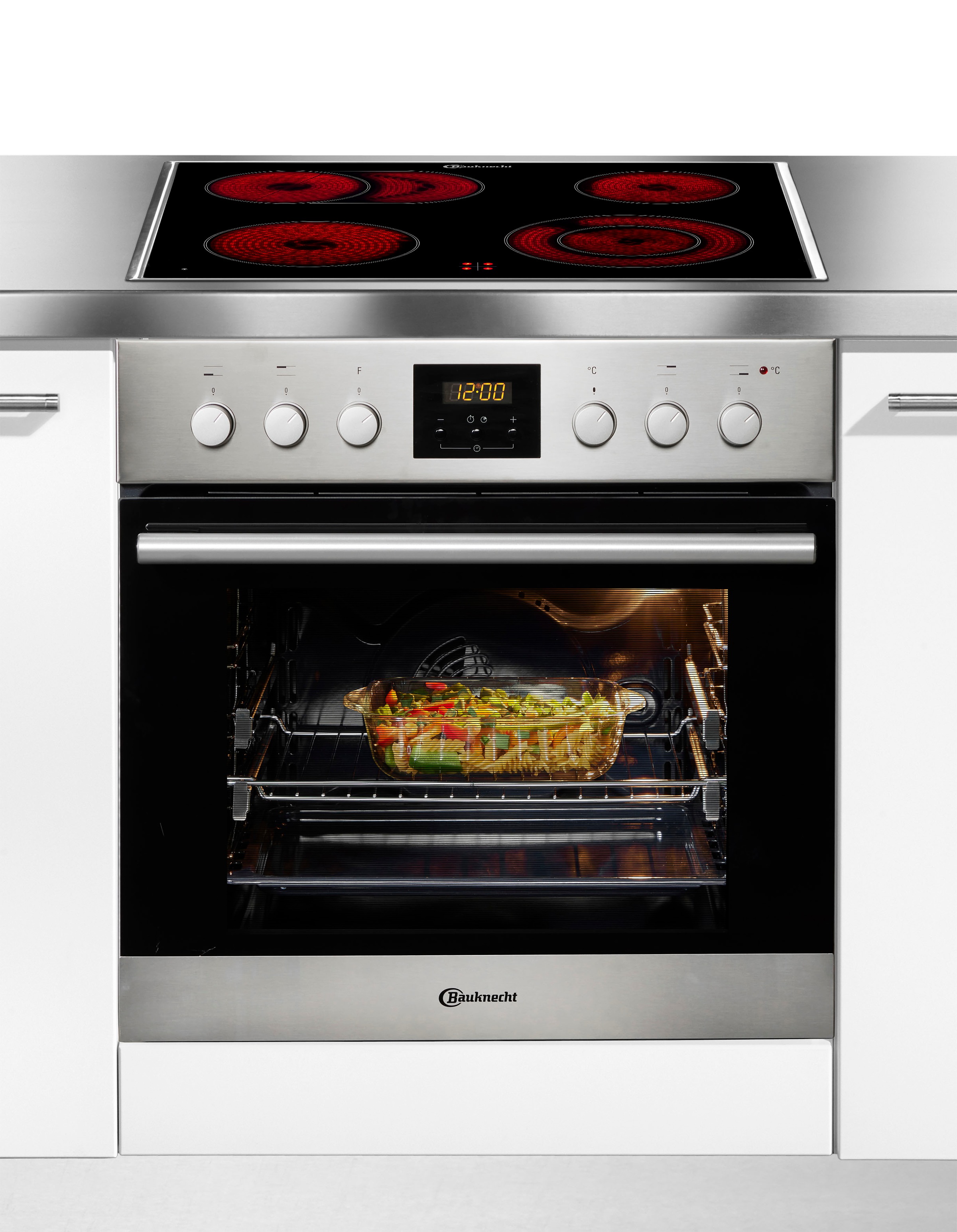 BAUKNECHT Elektro-Herd-Set "HVR2 KH5V2 IN" mit 2-fach-Teleskopauszug Hydrol günstig online kaufen