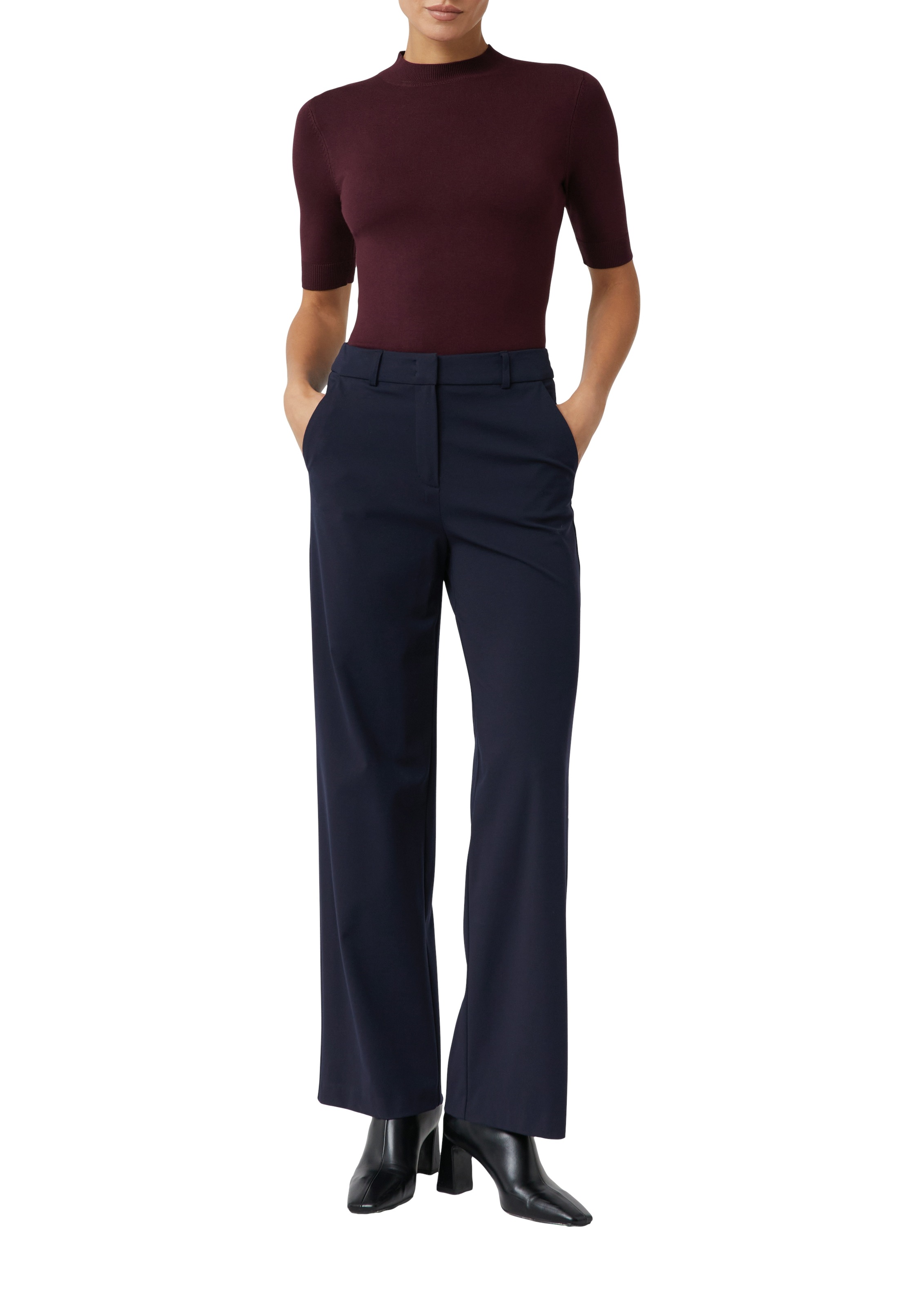 Comma Strickpullover halbarm, mit Stehkragen günstig online kaufen