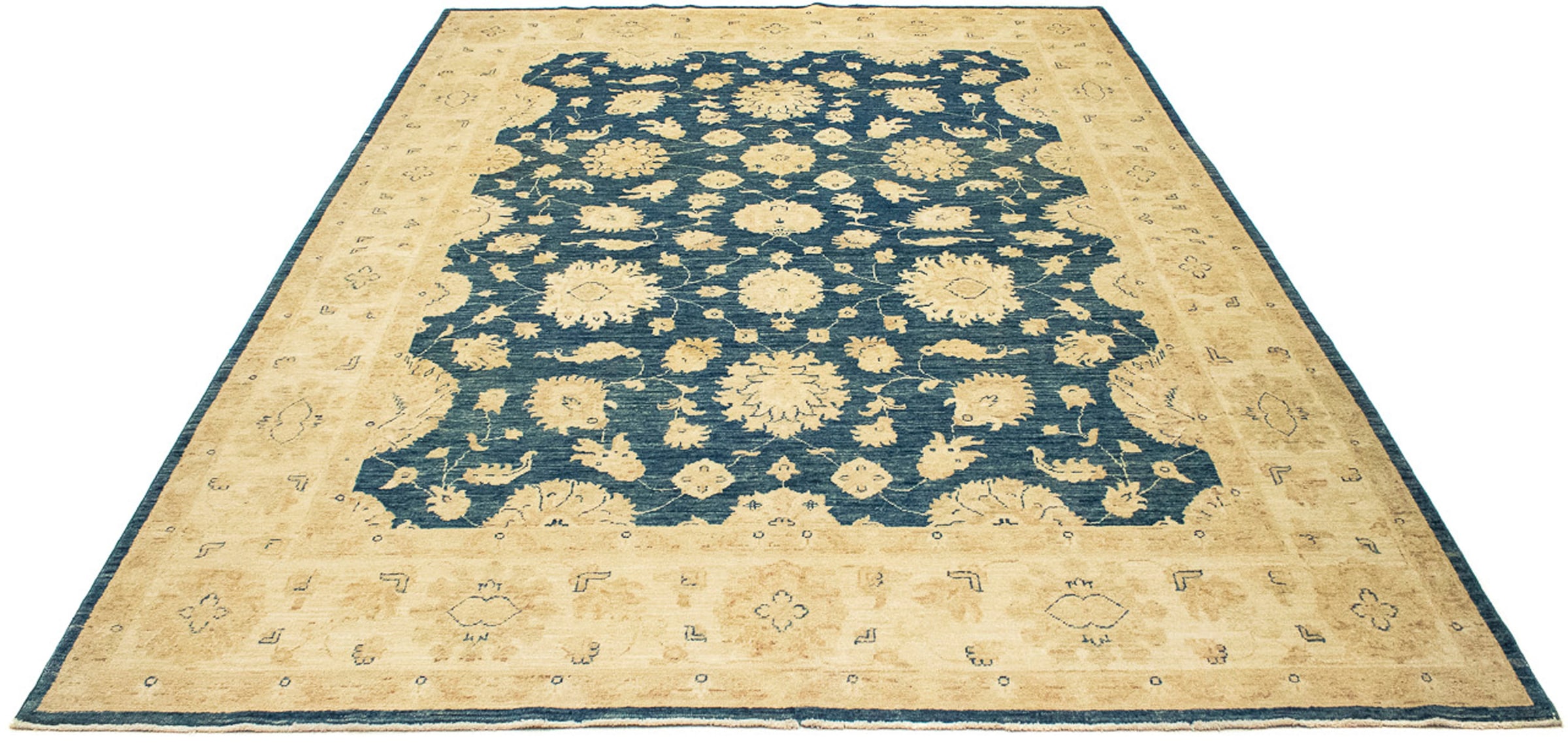 morgenland Orientteppich "Ziegler - 267 x 189 cm - blau", rechteckig, 6 mm Höhe, Wohnzimmer, Handgeknüpft, Einzelstück m