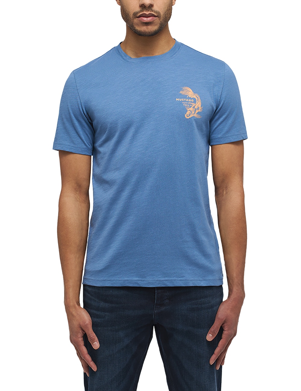 MUSTANG Herren T-Shirt 'Alex C' – Lässiges Print-Shirt Aus 100% Baumwolle Mit Rundhals