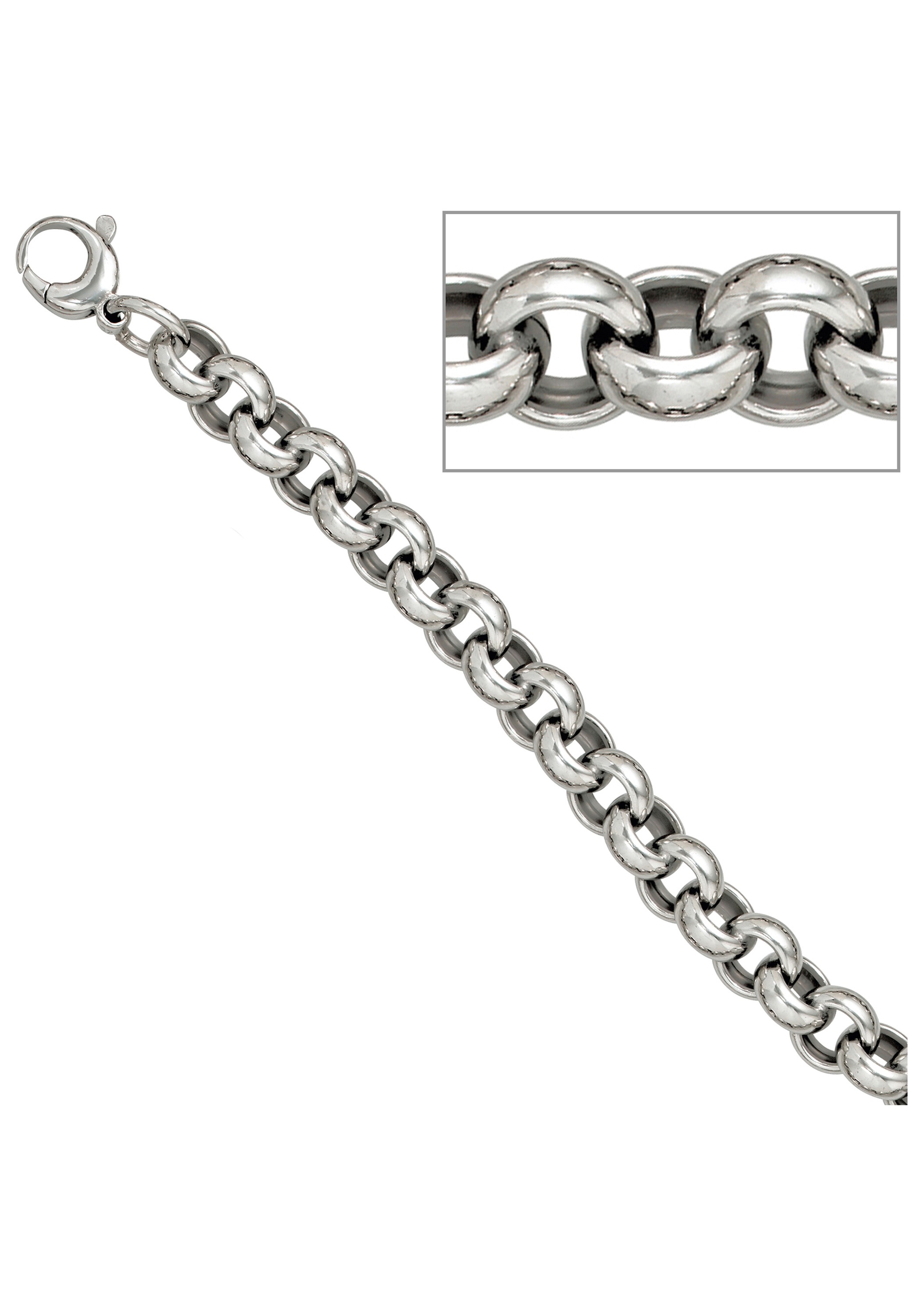 JOBO Silberarmband, Erbsarmband 925 Silber 21 cm