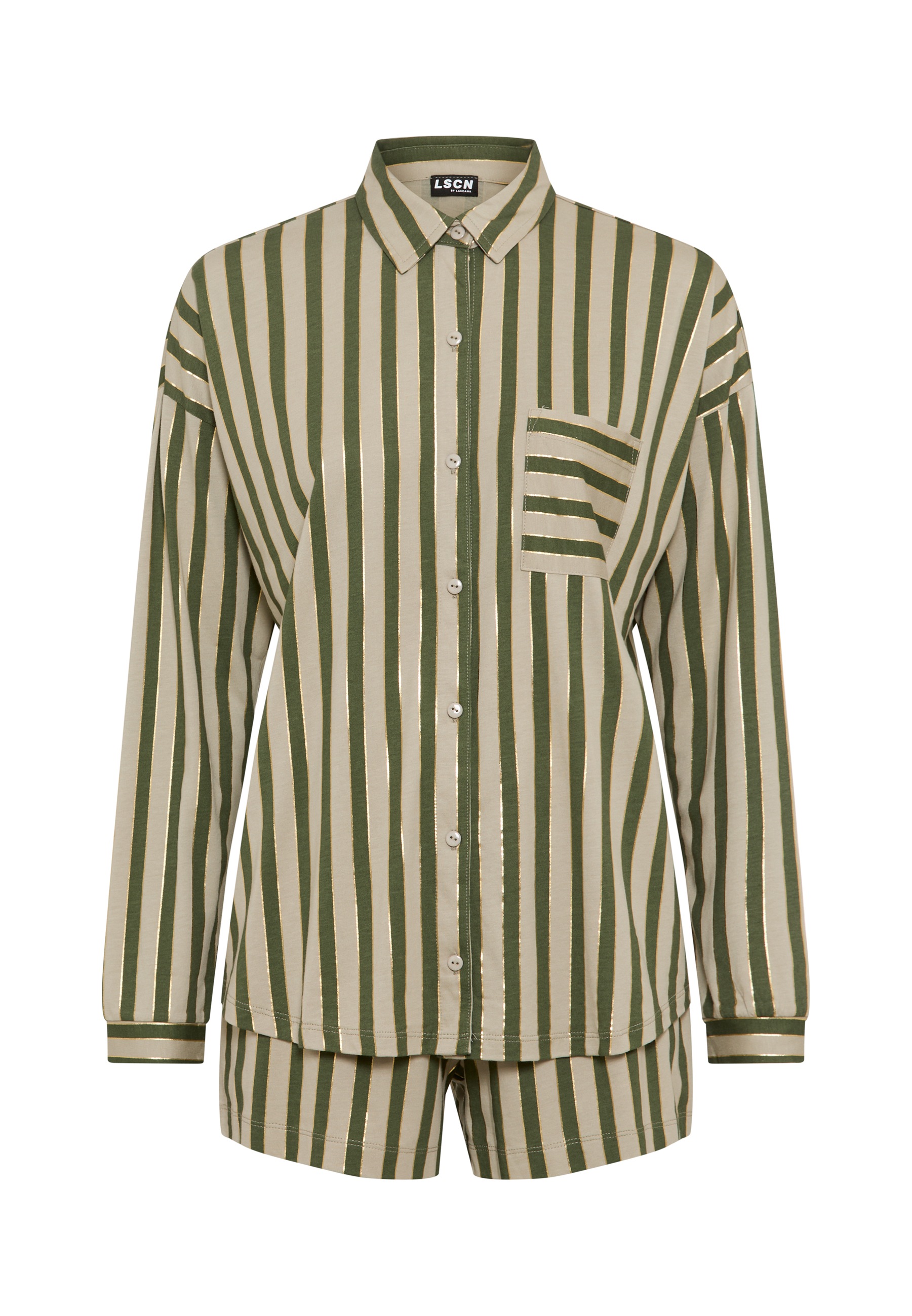 LSCN by LASCANA Shorty 2 tlg. mit Streifendruck günstig online kaufen