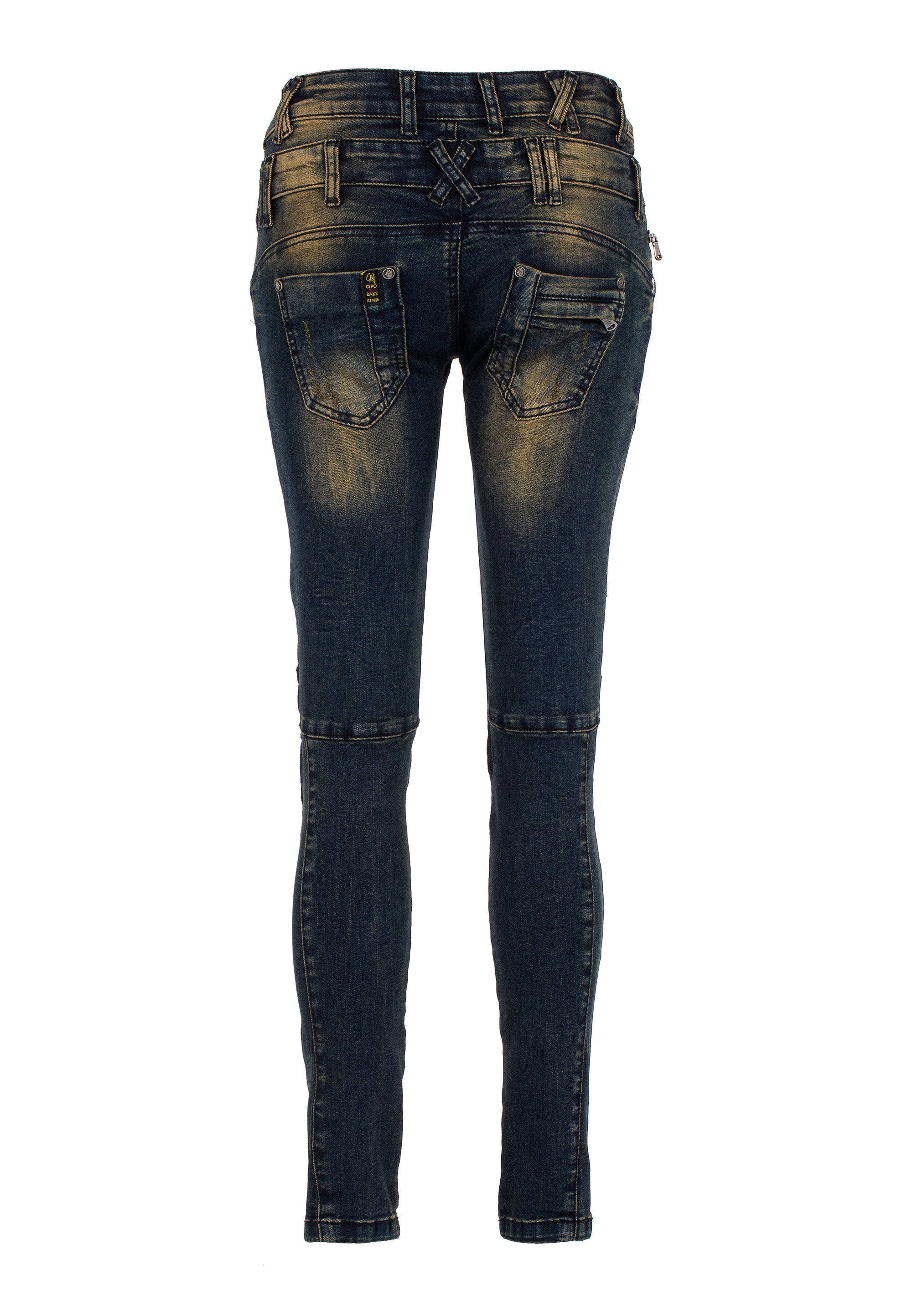 Cipo & Baxx Slim-fit-Jeans "Cipo & Baxx Jeans" mit Doppel-Bund, WD362