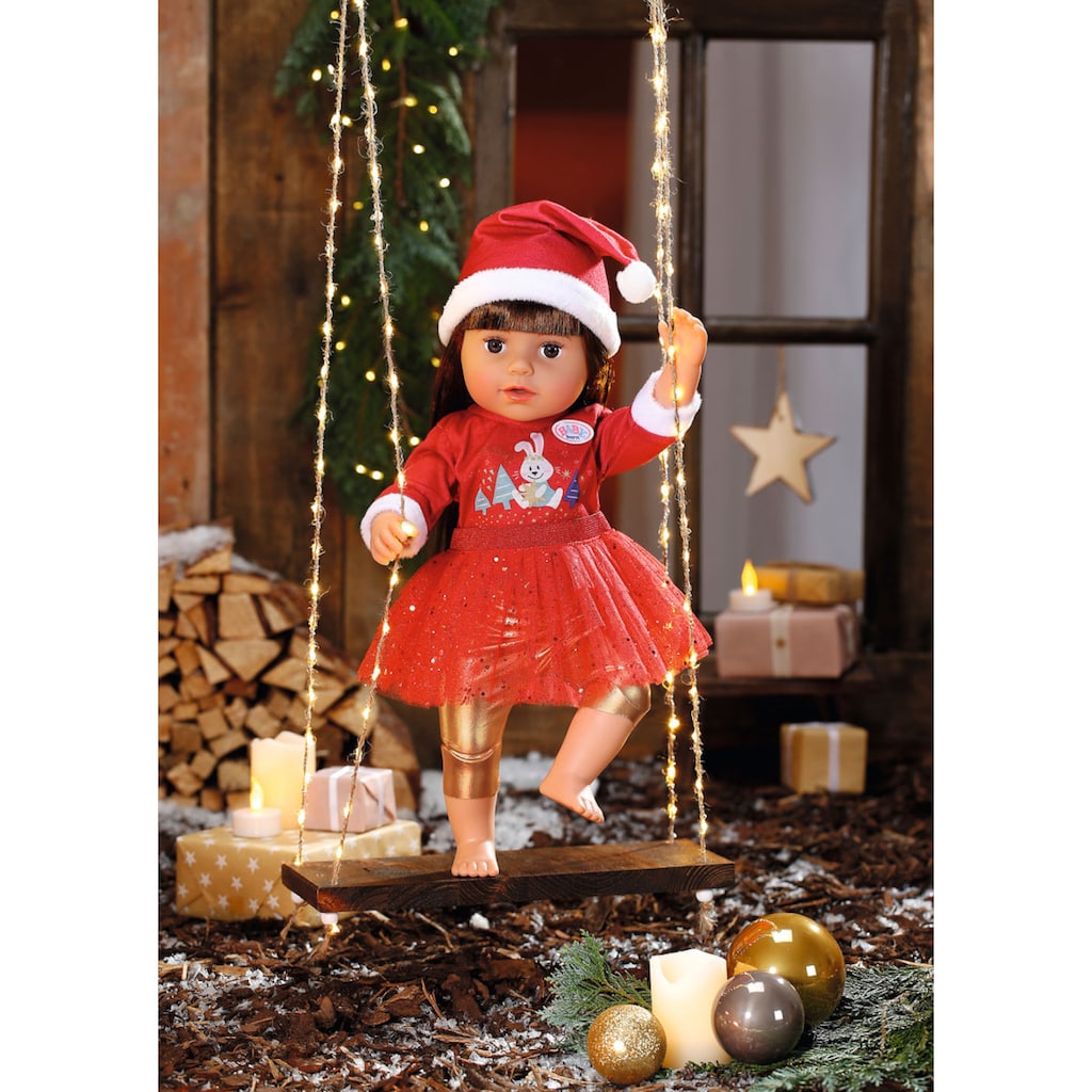 Baby Born Puppenkleidung »Weihnachtskleid, 43 cm«, (Set, 4 tlg.)