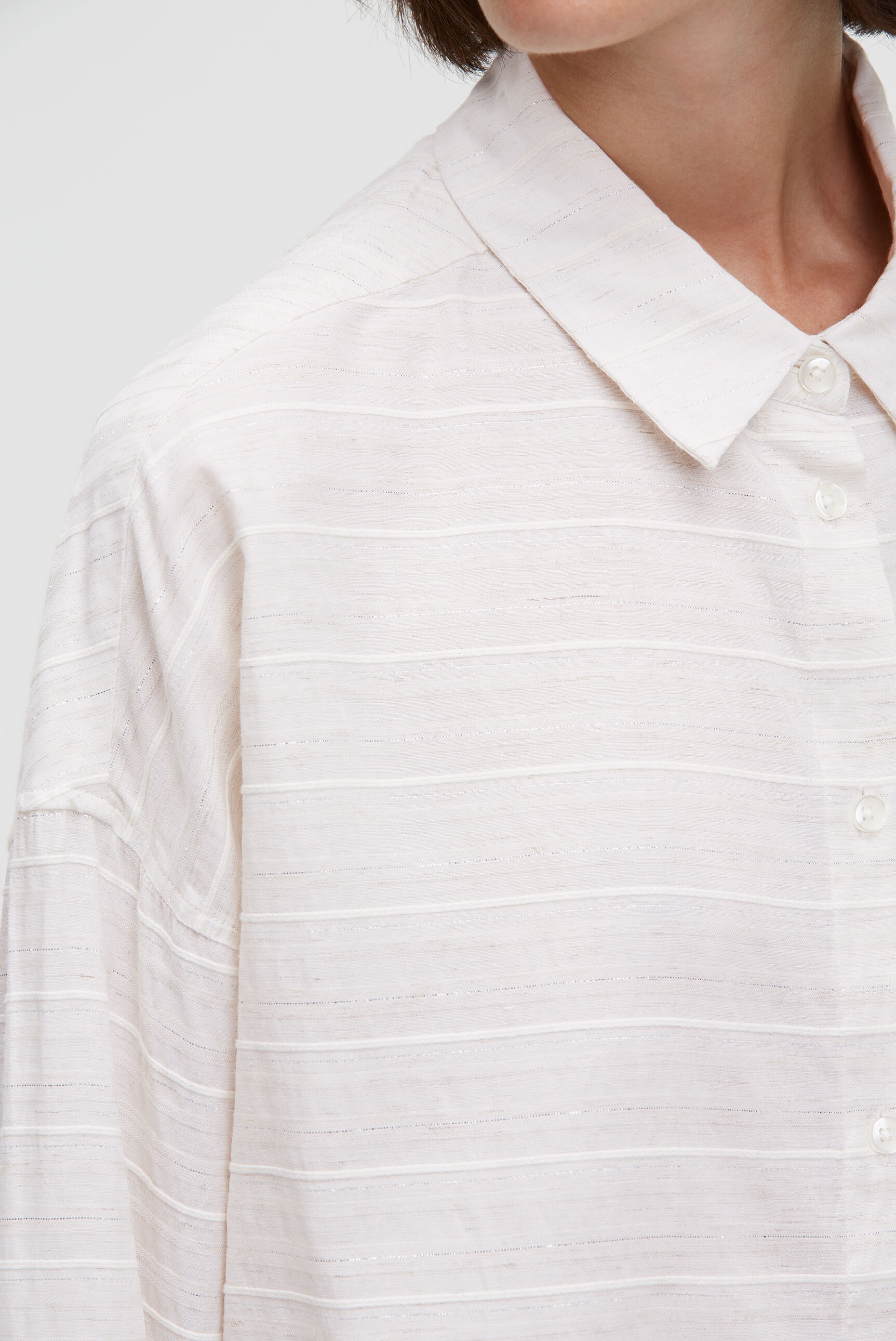 SENSES.THE LABEL Langarmbluse mit längerer Rückenpartie