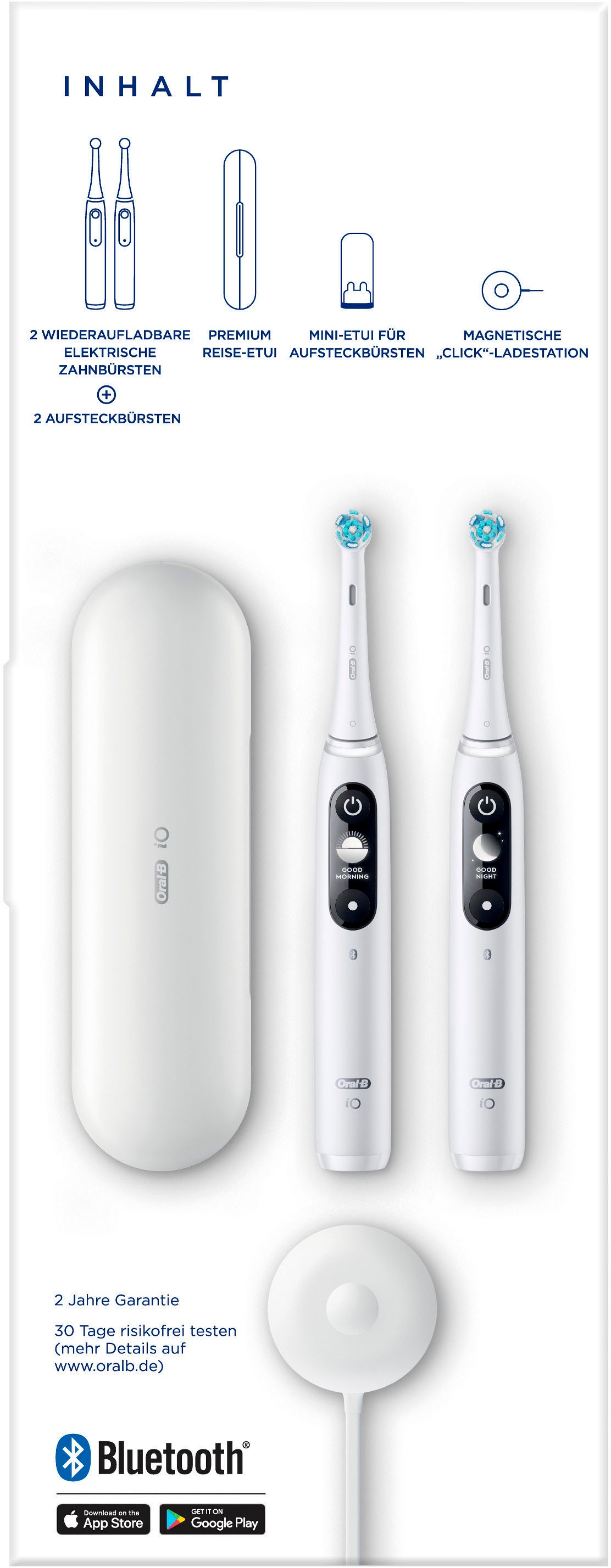 Oral B Elektrische Magnet-Technologie St. BAUR 2. Aufsteckbürsten, bestellen »iO Handstück«, 7N Series 2 | mit Zahnbürste