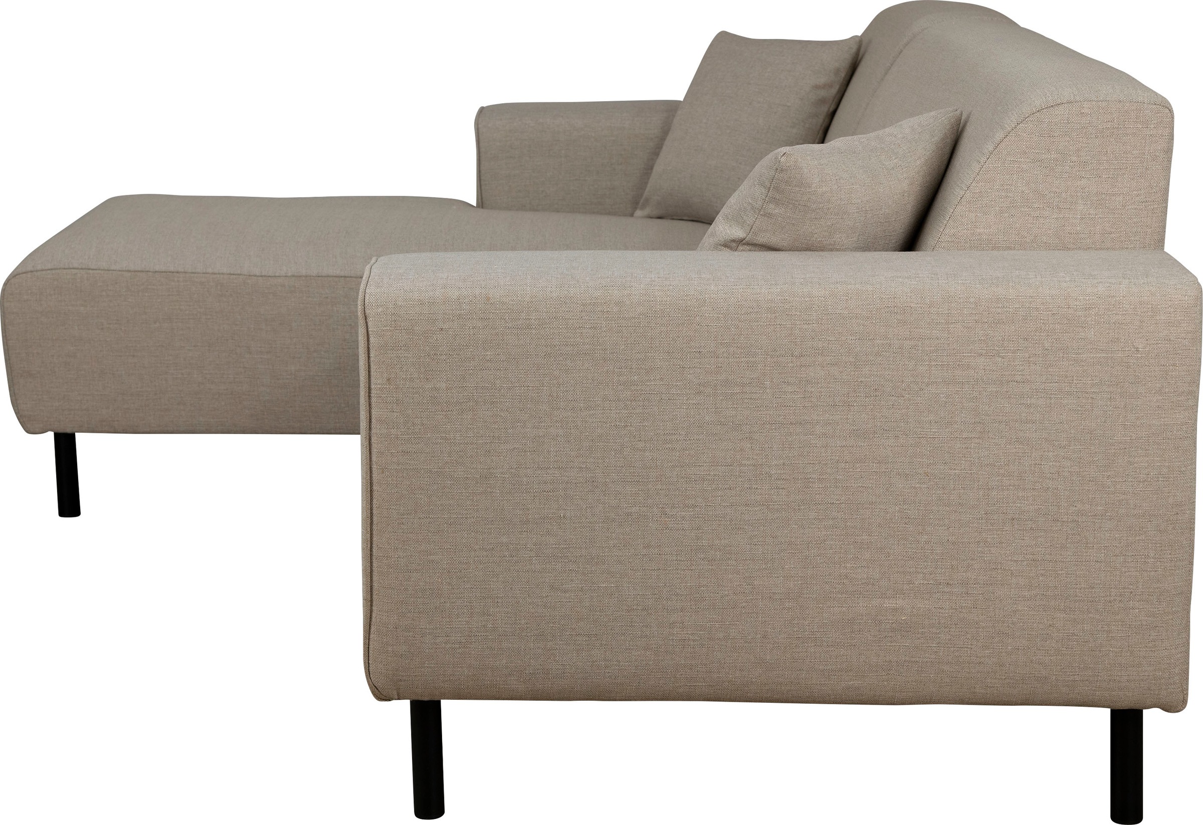 Home affaire Ecksofa »ARROS L-Form mit Wellenunterfederung, Maße B/T/H: 235/163/81 cm«, incl. Zierkissen, mit Recamiere rechts/links bestellbar, auch in Cord