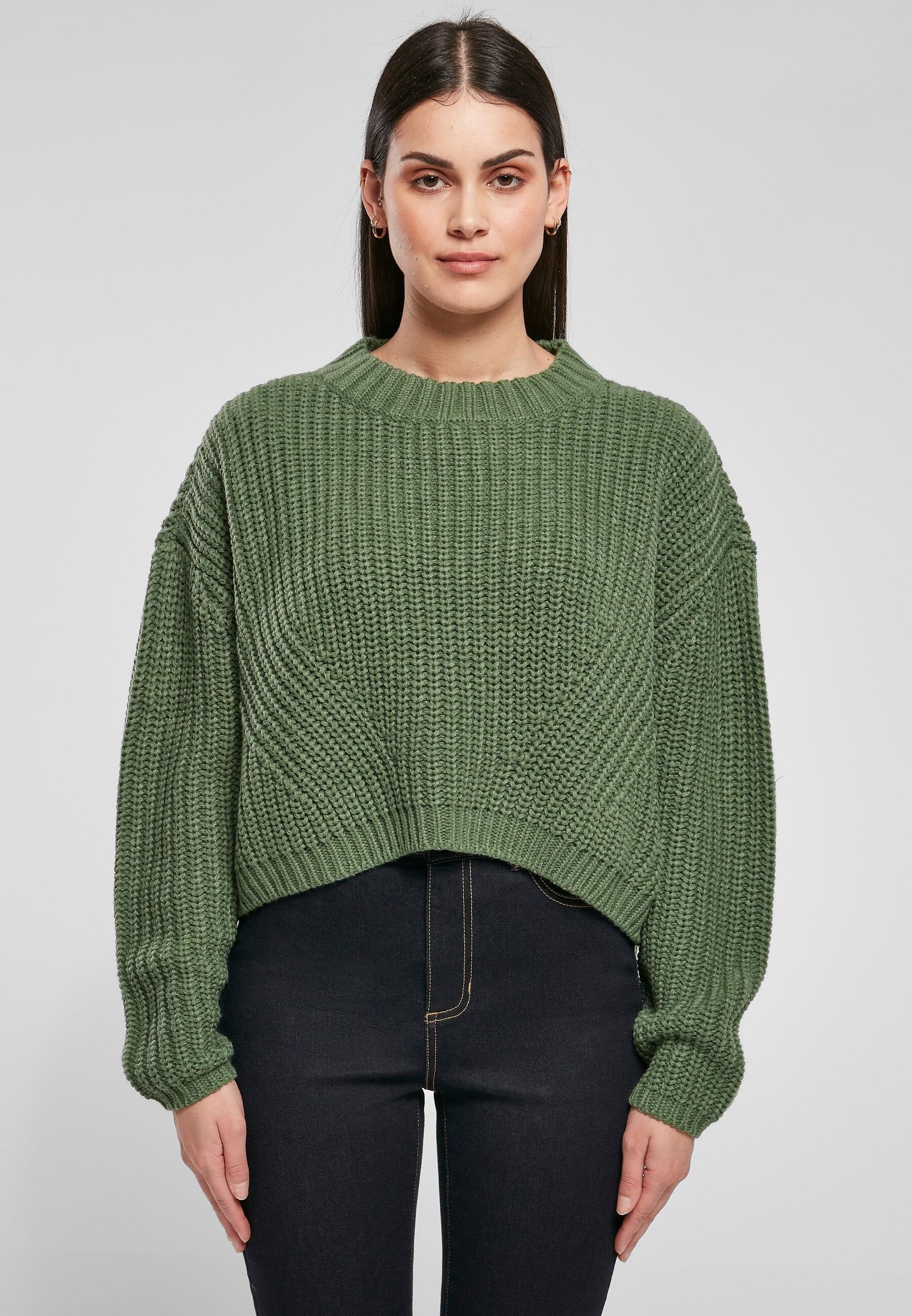 URBAN CLASSICS Rundhalspullover »Urban Classics Damen Ladies Wide Oversize Sweater«, (1 tlg.)