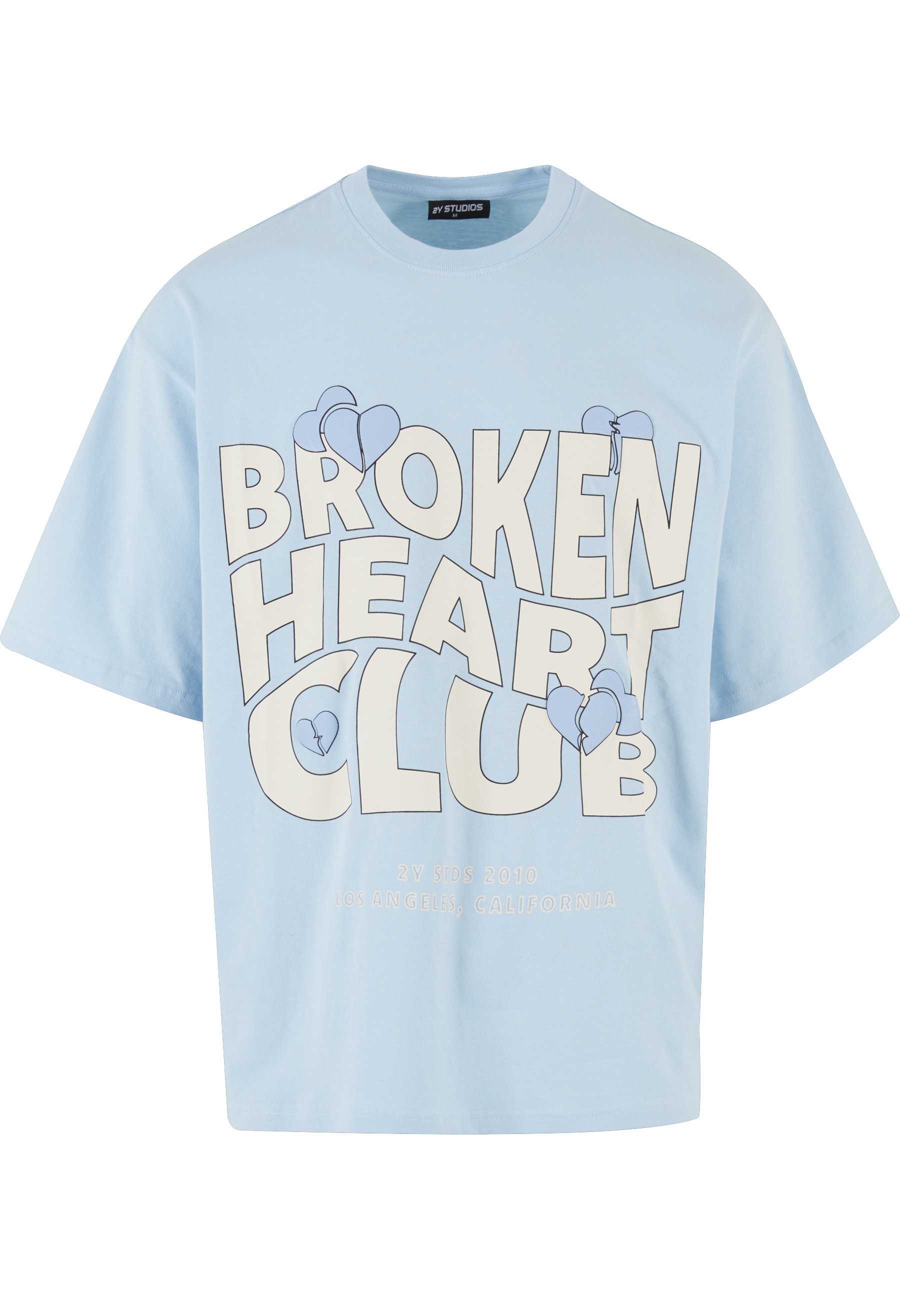 2Y Studios T-Shirt "2Y Studios Herren 2Y Broken Heart Club Oversize Tee" 1 Stk.