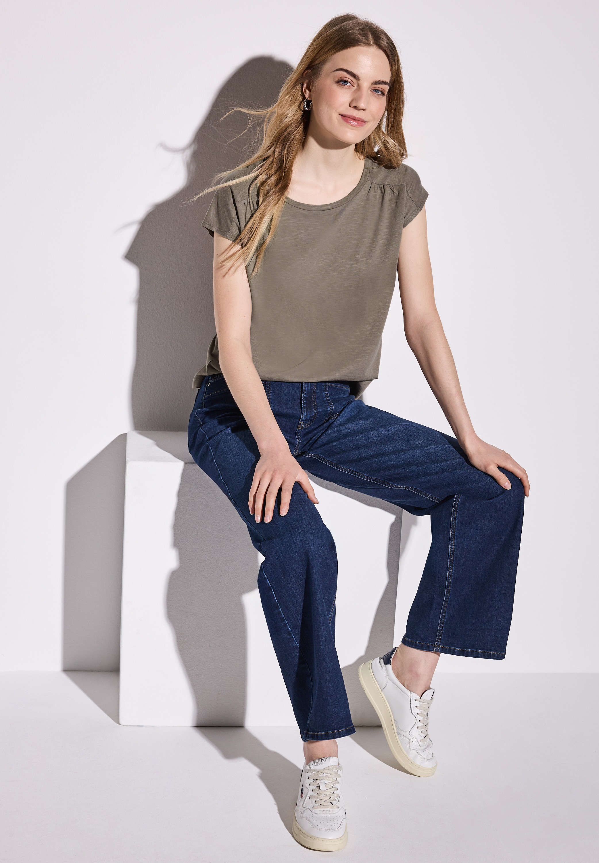 STREET ONE mit Raffung an der Schulter