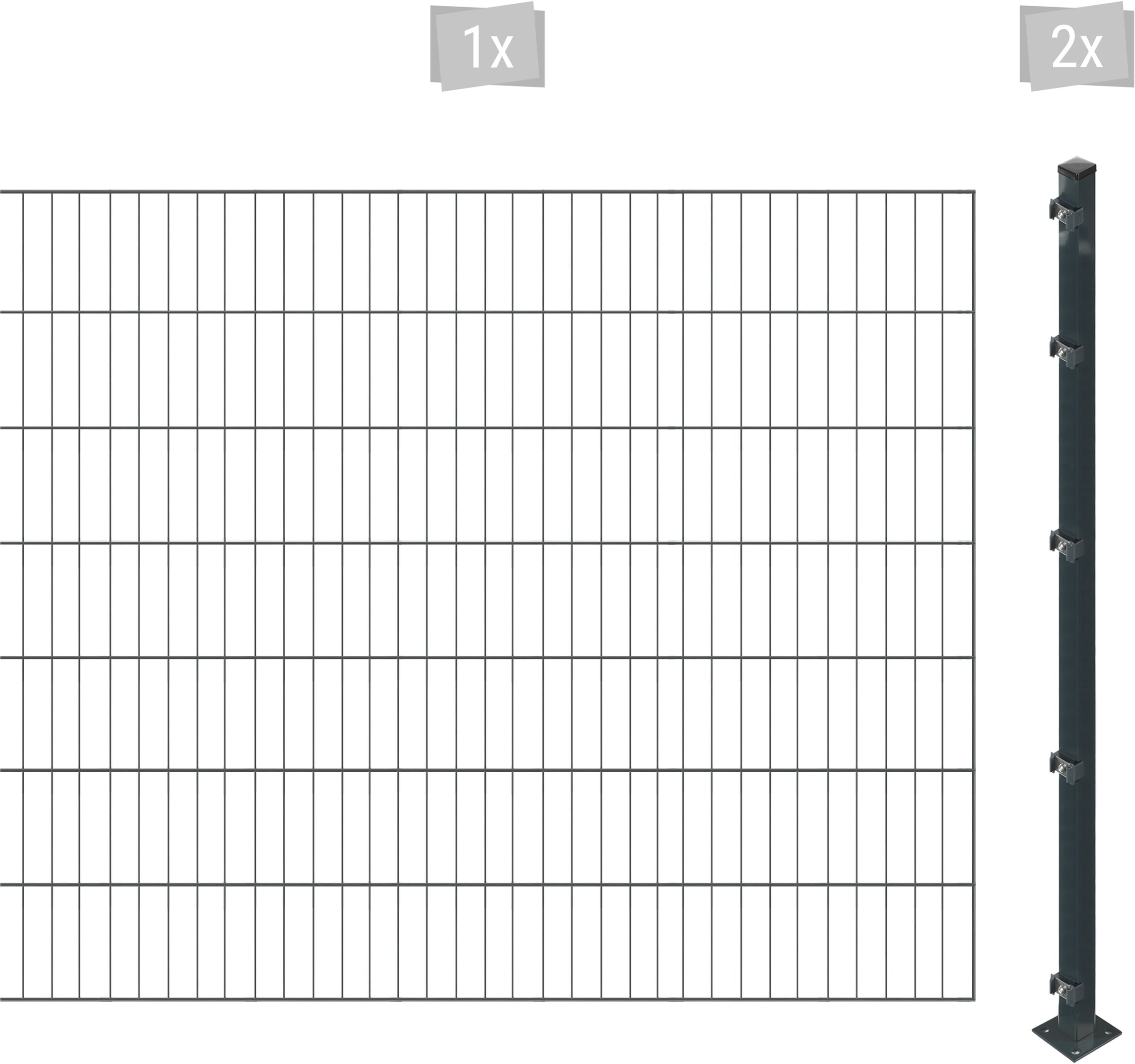 Einstabmattenzaun »ESSENTIAL 140 zum Einbetonieren«, Zaunhöhe 140 cm, Zaunlänge 2 - 60 m