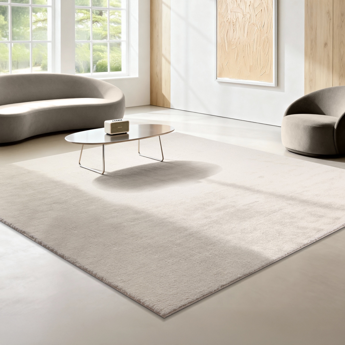 the carpet Teppich "kuschelig & Super Soft, Anti-Rutsch Unterseite," rechteckig 16 mm Höhe Waschbar bis 30 Grad, Felloptik, Wohnzimmer Teppich, Kundenliebling