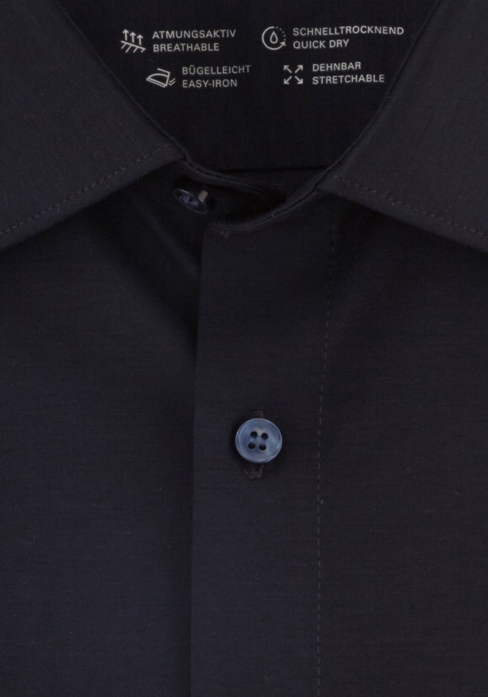 Thumbnail - OLYMP Langarmhemd "24/7 - Level 5 - Jersey" modisches Blumenmuster in der Innenmanschette