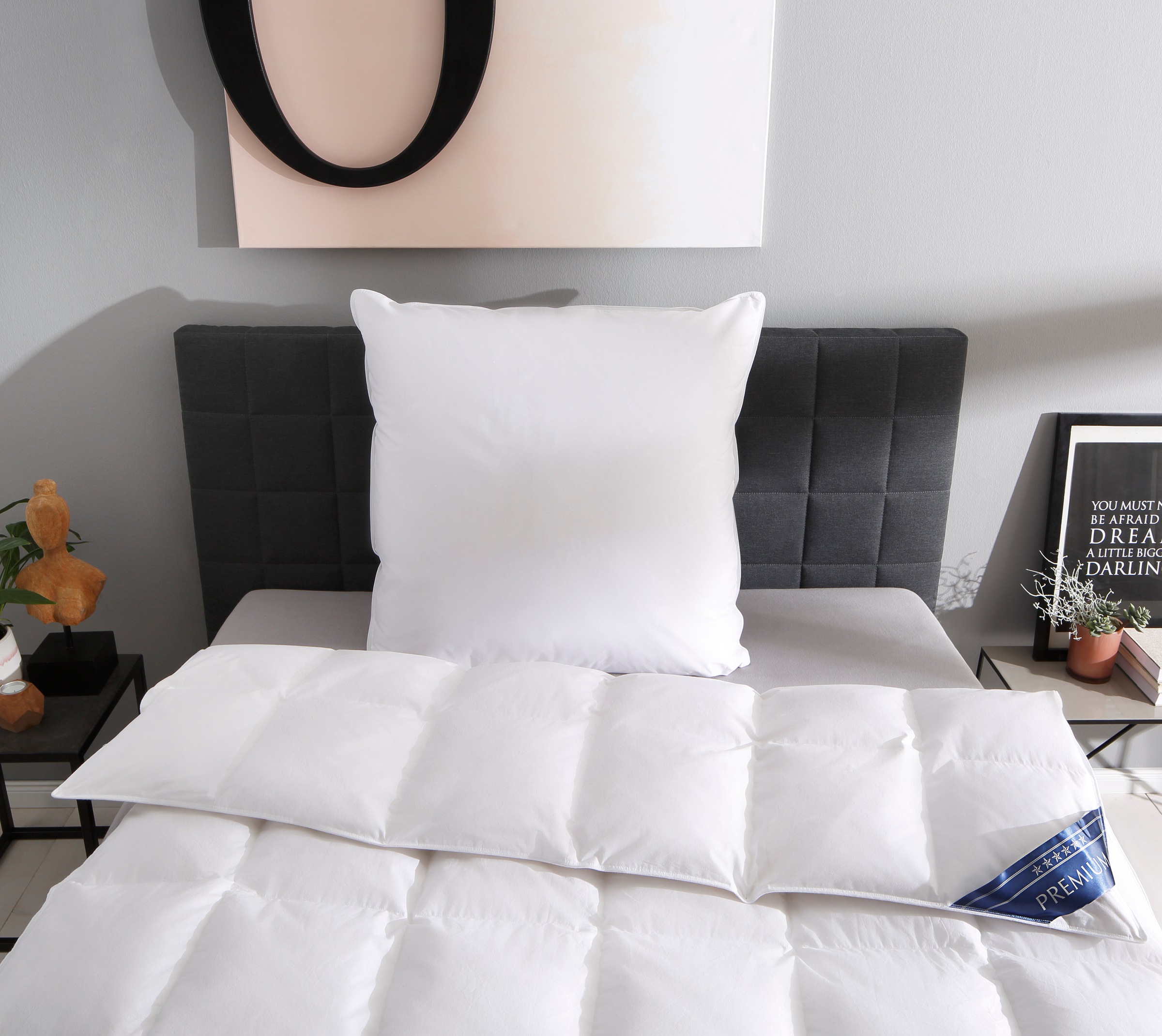 Otto Keller Gänsedaunenbettdecke + Kopfkissen "Bella, Bettwaren-Set in 135x200 oder 155x220 cm, Sommer oder Winter" Bettdecke 135x200 cm, 155x220 cm. GRATIS DAZU: Schlafspray