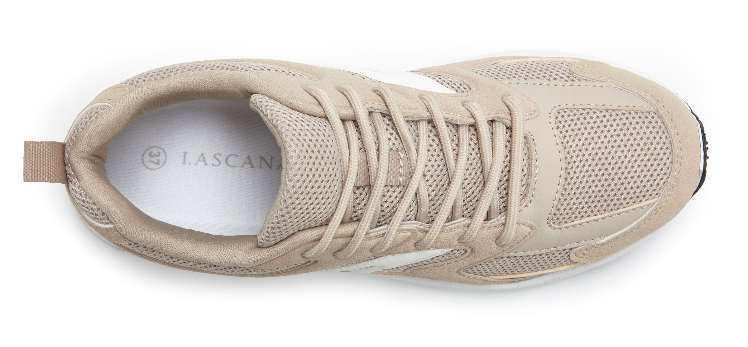 LASCANA Sneaker »Halbschuh,«  runde Schuhspitze, sportive Sohle, mit Schnürung VEGAN