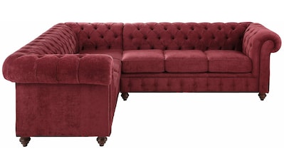 Chesterfield-Sofa »Chesterfield Ecksofa, auch in Leder«, hochwertige Knopfheftung,...