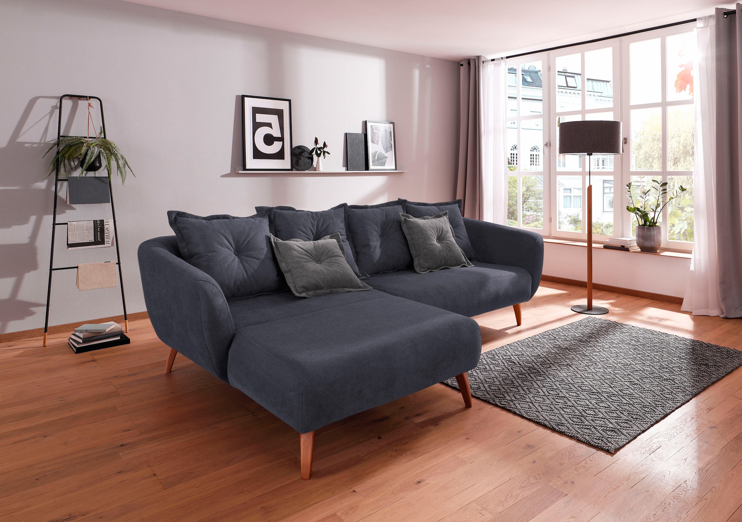 Home affaire Ecksofa "Baggio formschöne Polsterecke, bequem, Breite 277cm, günstig online kaufen