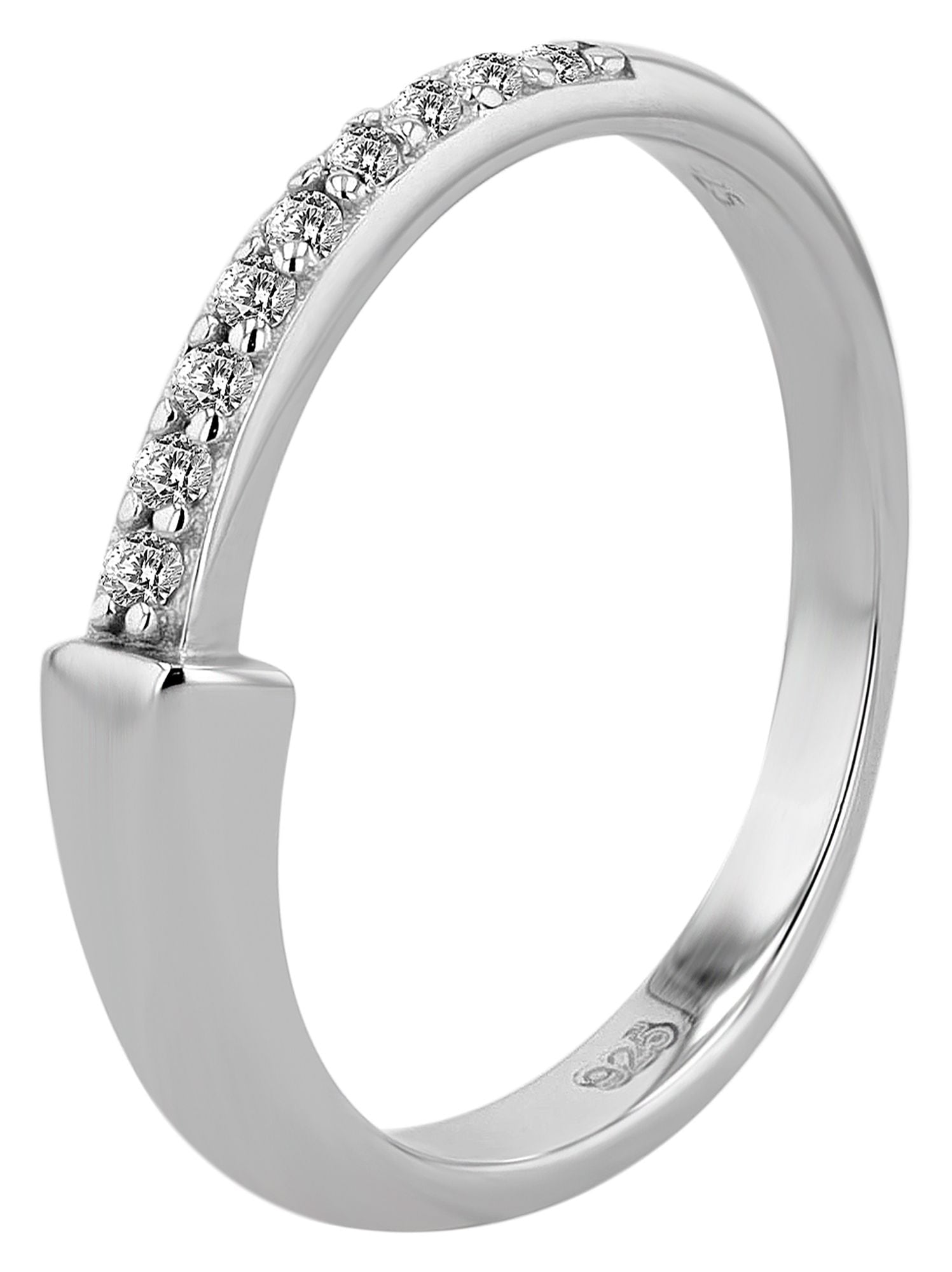 Adelia's Women's Ring 925 Silver Zirconia Silver 52