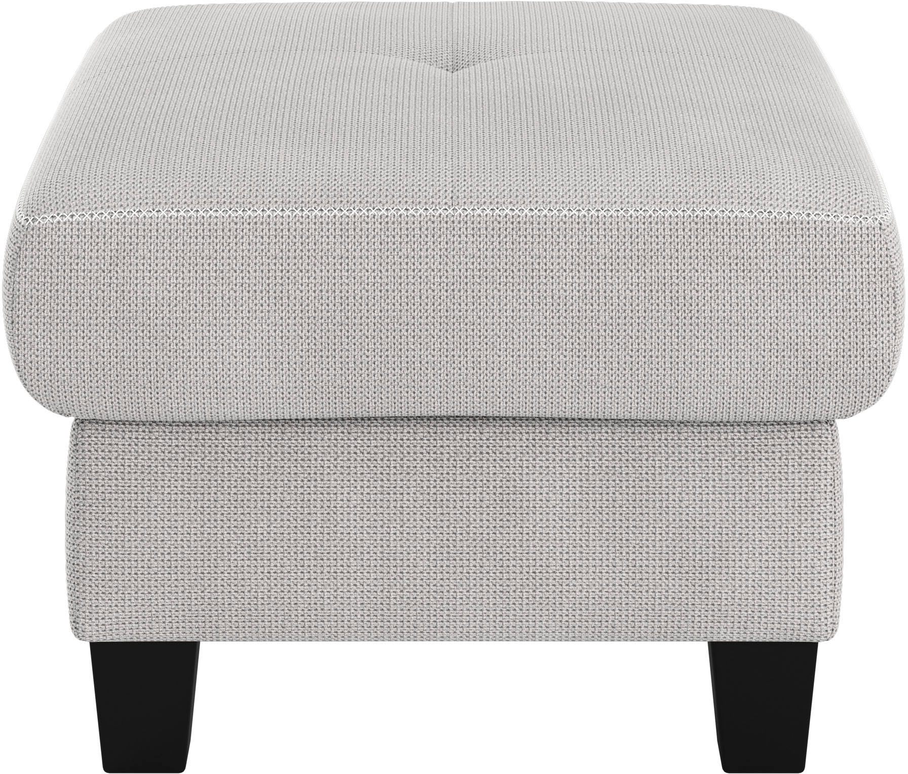 Places of Style Polsterhocker »Varese«, Kreuznaht in beige
