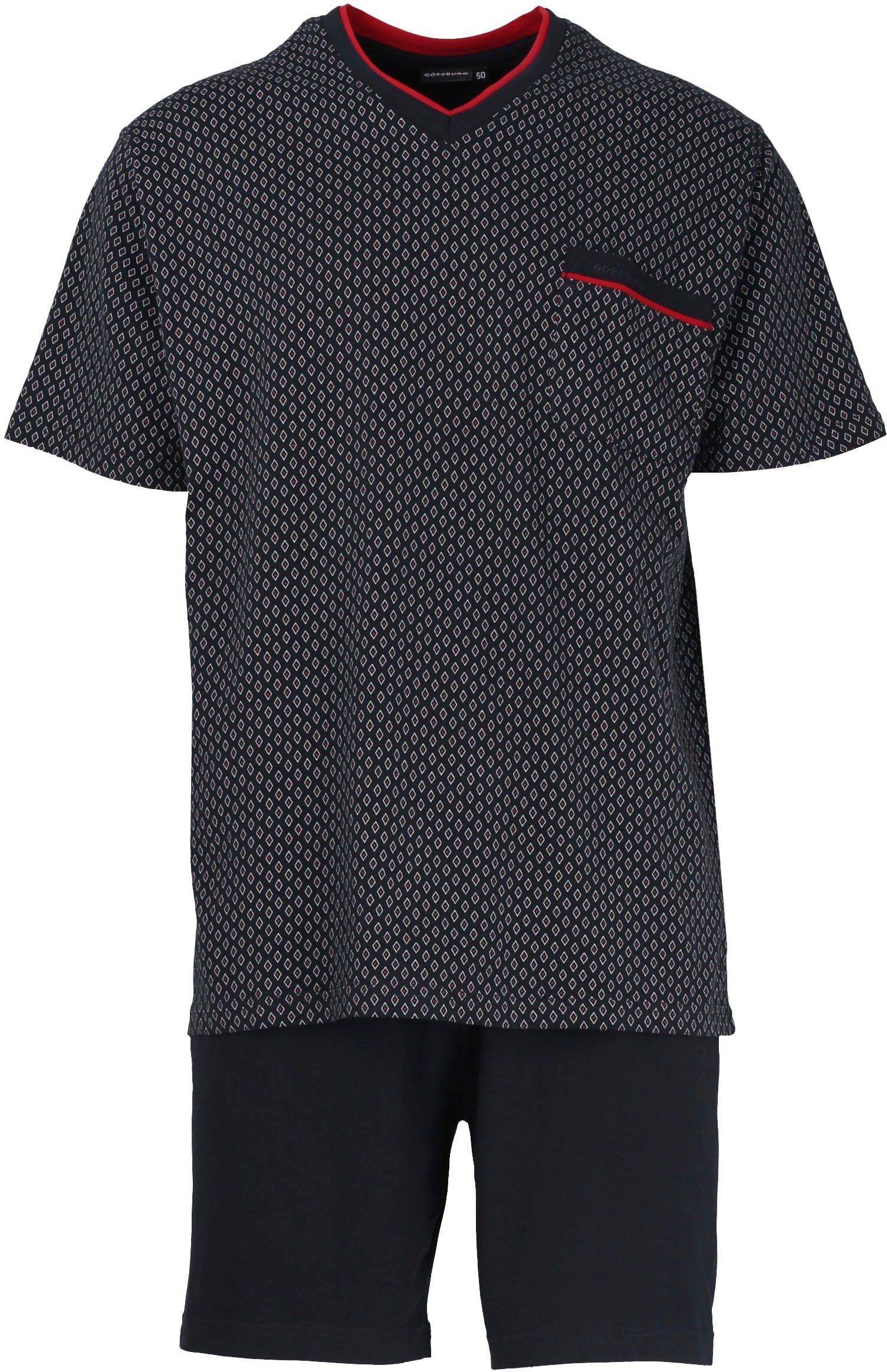 GÖTZBURG Shorty "Manhattan", 2 Stk. Kurzarm, V-Ausschnitt, kurze Hose, Baum günstig online kaufen