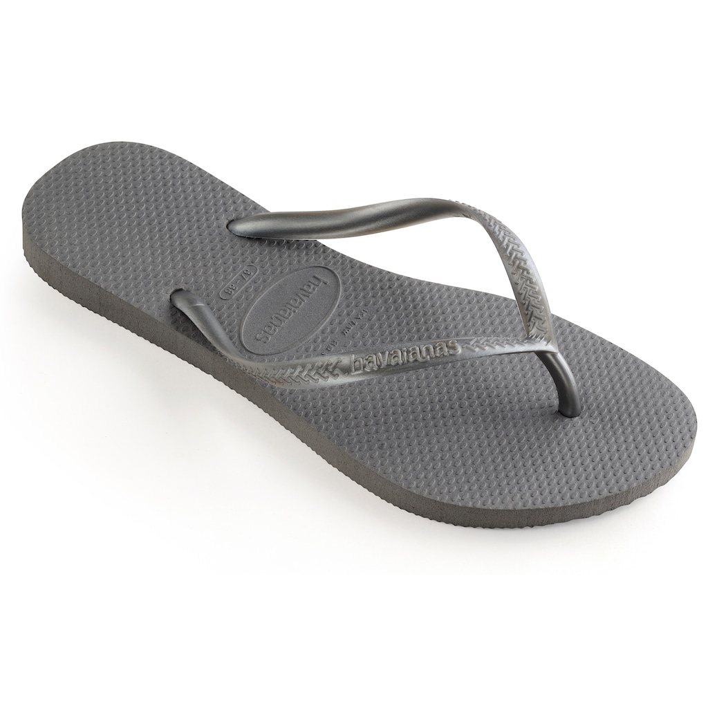 Havaianas Zehentrenner »Slim«, Sommerschuh, Schlappen, Poolsildes mit weichem Zehensteg