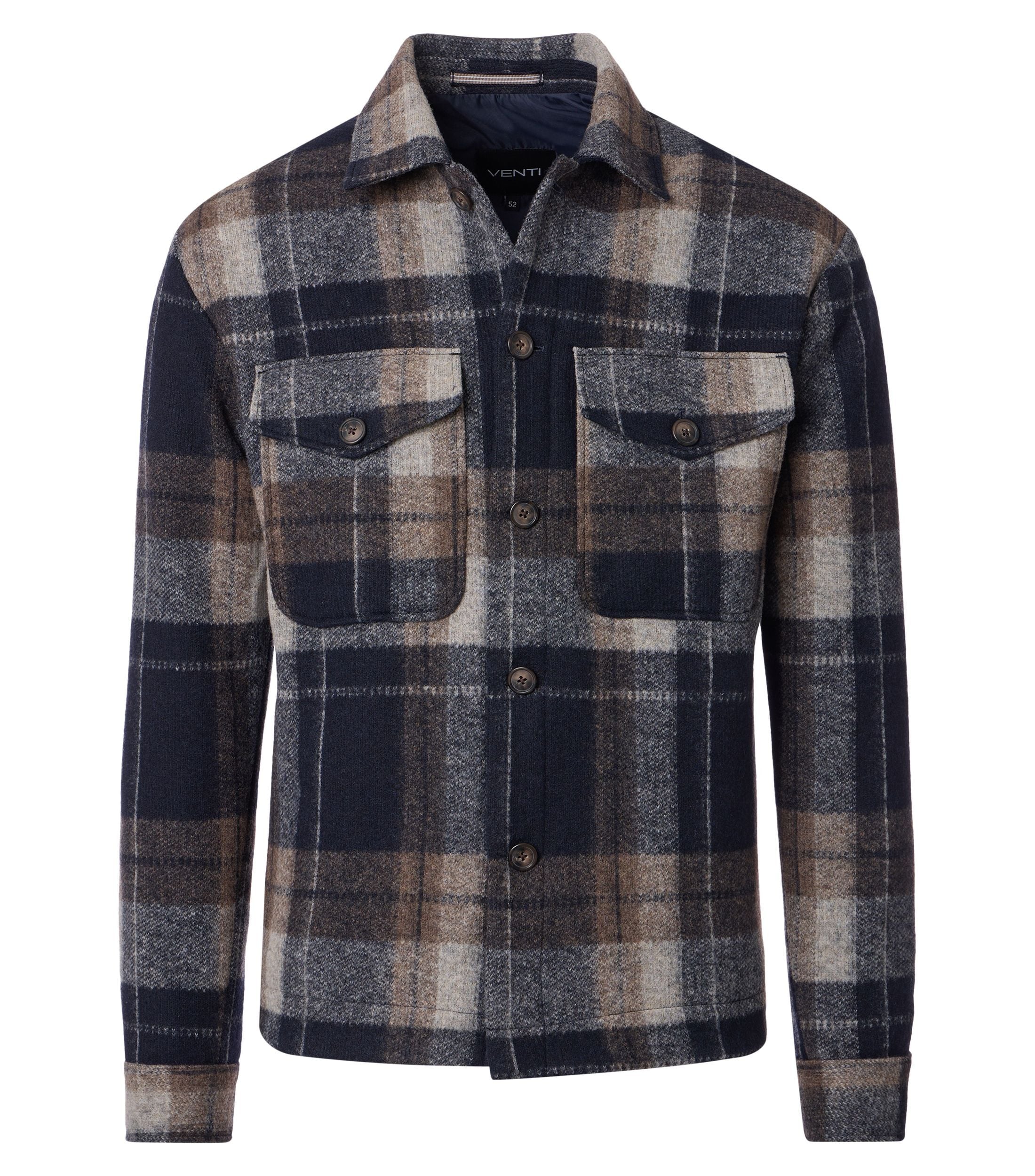 VENTI Langarmhemd »VENTI Hemdjacke uni«