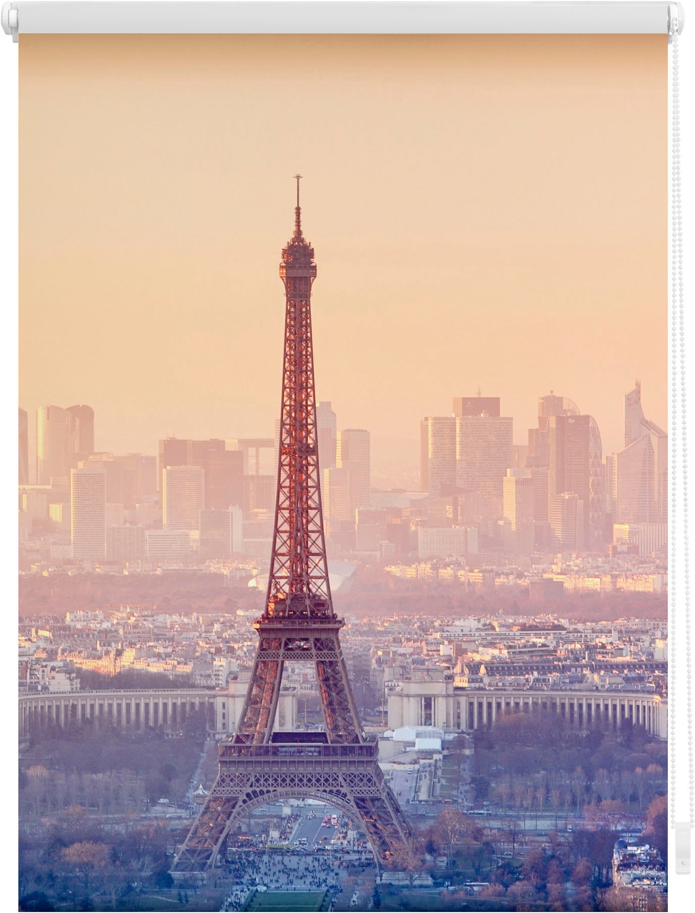 Bohren, bedruckt »Klemmfix Motiv Eiffelturm«, ohne Lichtschutz, ORIGINAL freihängend, BAUR Seitenzugrollo LICHTBLICK |