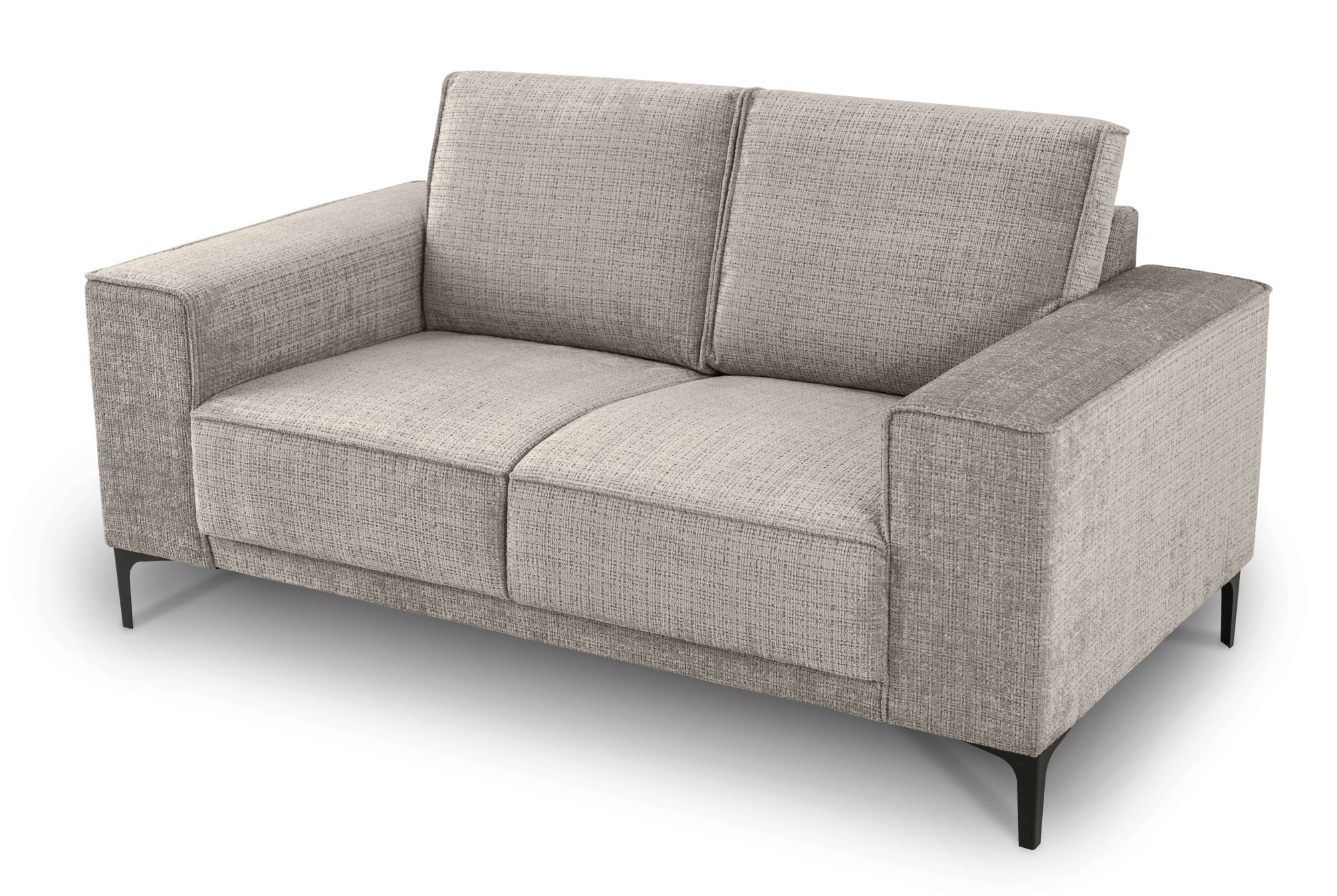 OTTO home 2-Sitzer »OLAND Chenille, Sofa, B: 164 cm, Skandi-Design« 164 cm, Wellenunterfederung, Skandi-Design, Metallfüße