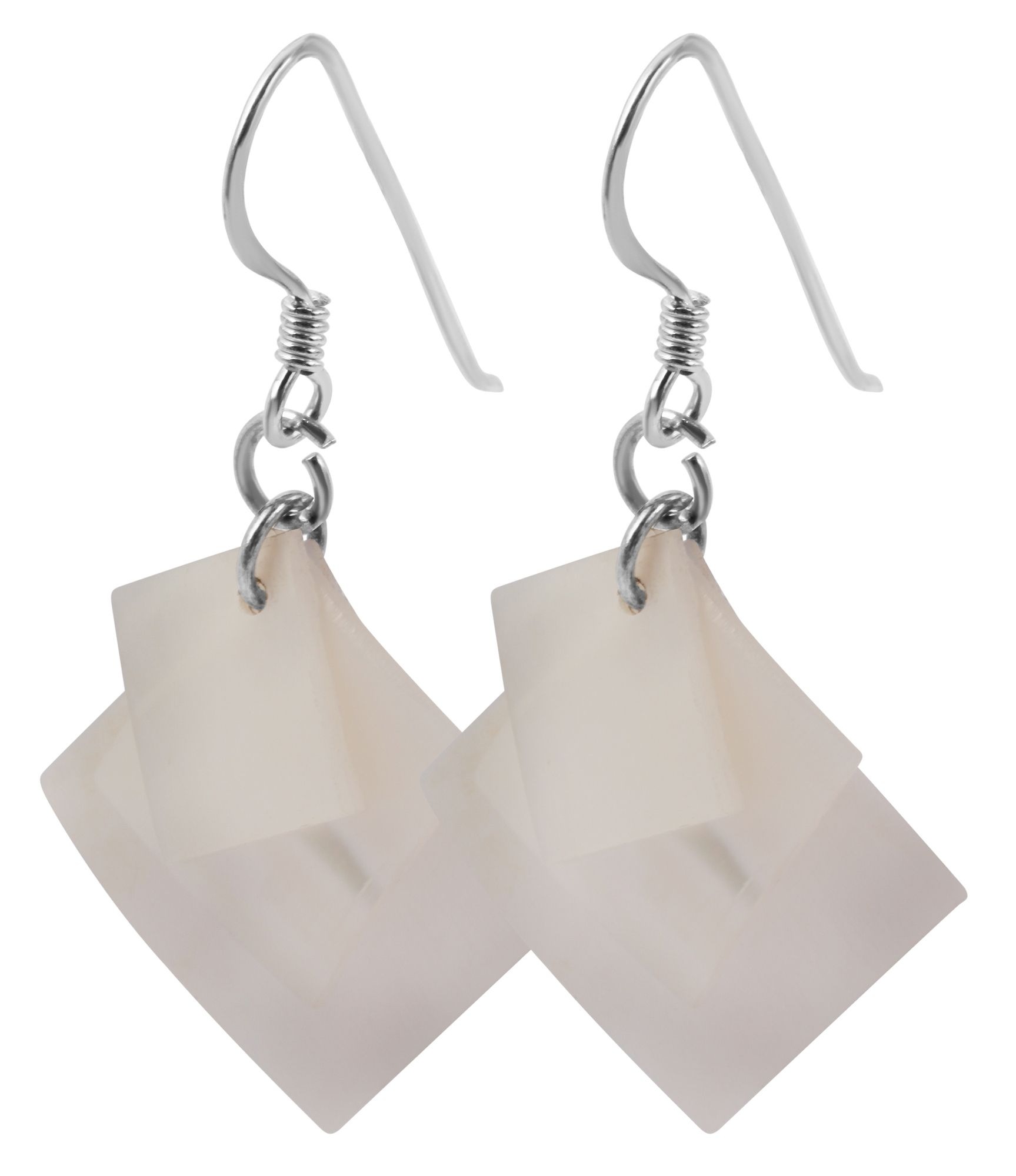 Adelia´s Paar Ohrhänger »Damen Ohrringe – Ohrhänger aus 925 Silber mit Perlmutt« Ideal zum Verschenken – schlicht und stilvoll