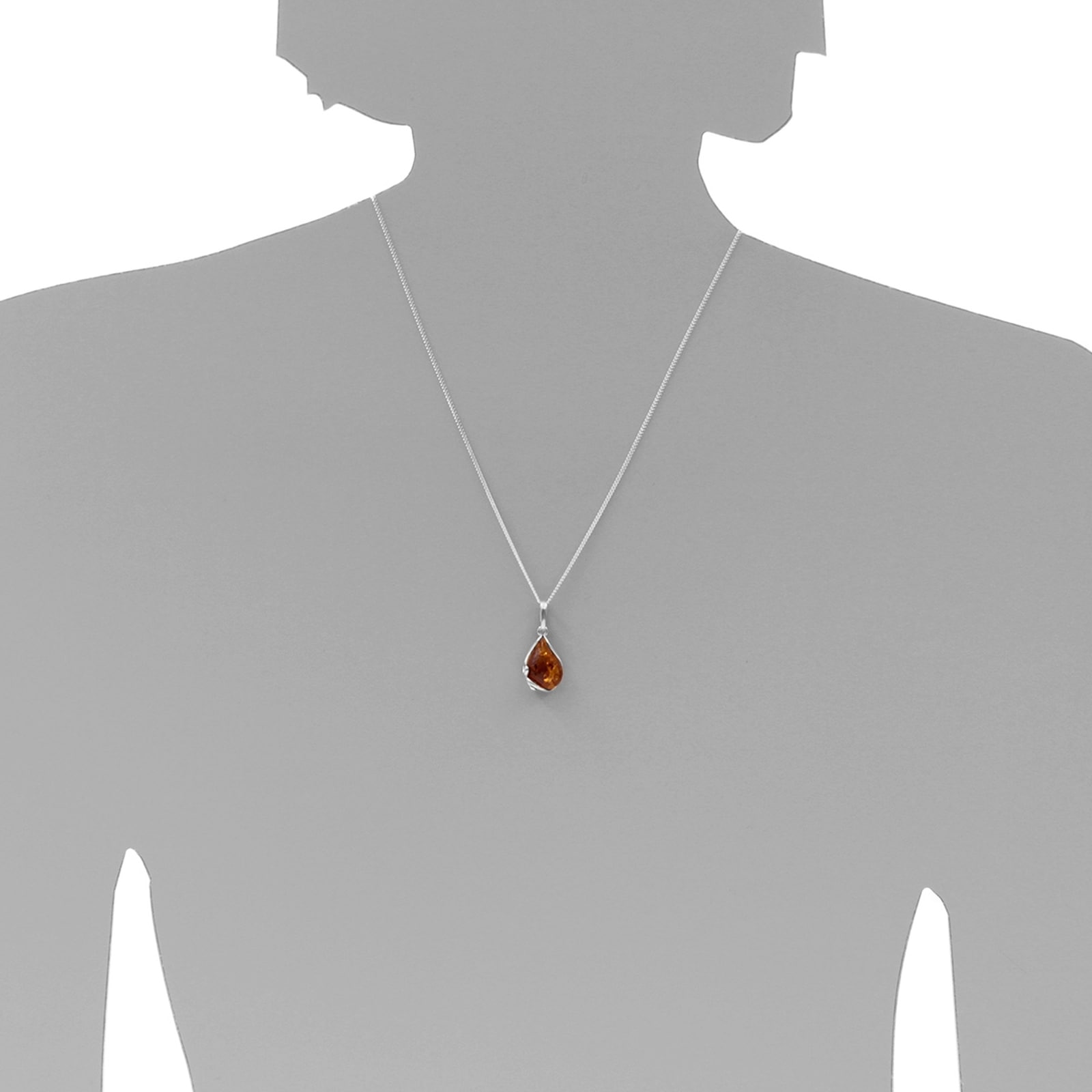 OSTSEE-SCHMUCK Kette mit Anhänger »- Gabi - Silber 925/000 - Bernstein«