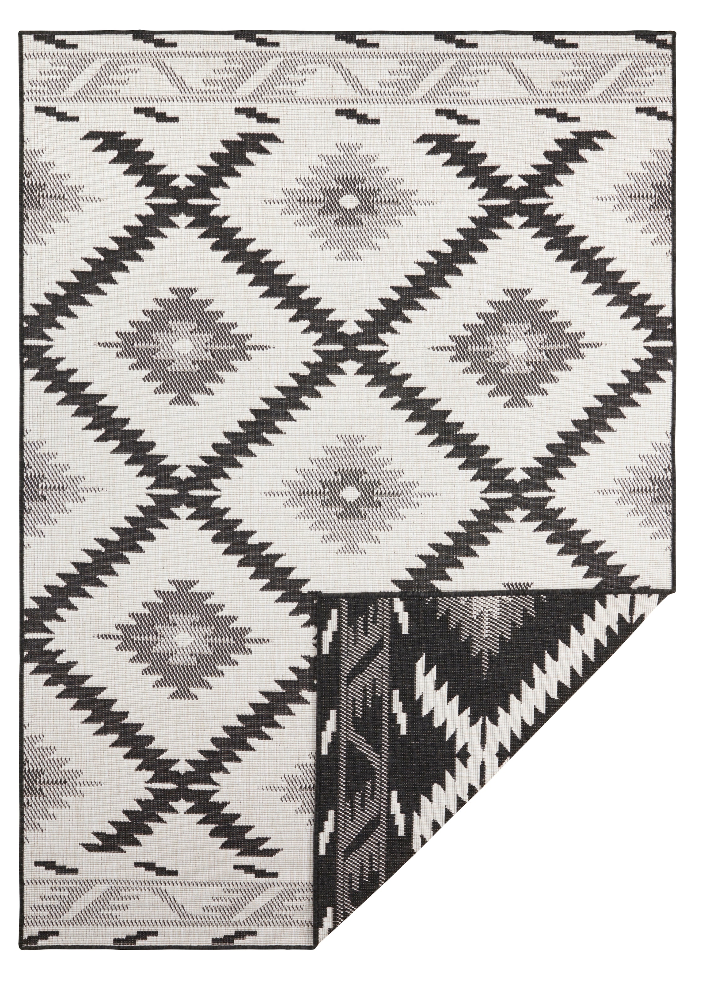 NORTHRUGS Teppich »Malibu Wendeteppich«, rechteckig, 5 mm Höhe, In-& Outdoor, Wetterfest, Balkon, Läufer, Wohnzimmer, Wasserfest