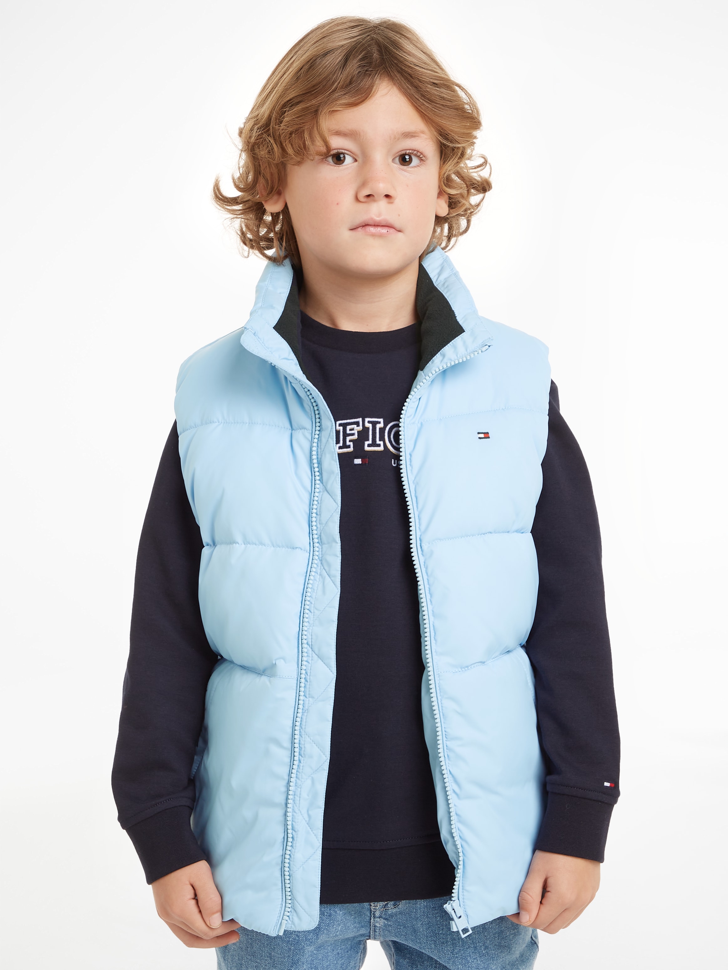 Tommy Hilfiger Steppweste »ESSENTIAL PADDED VEST«, Kinder bis 16 Jahre mit Logostickerei