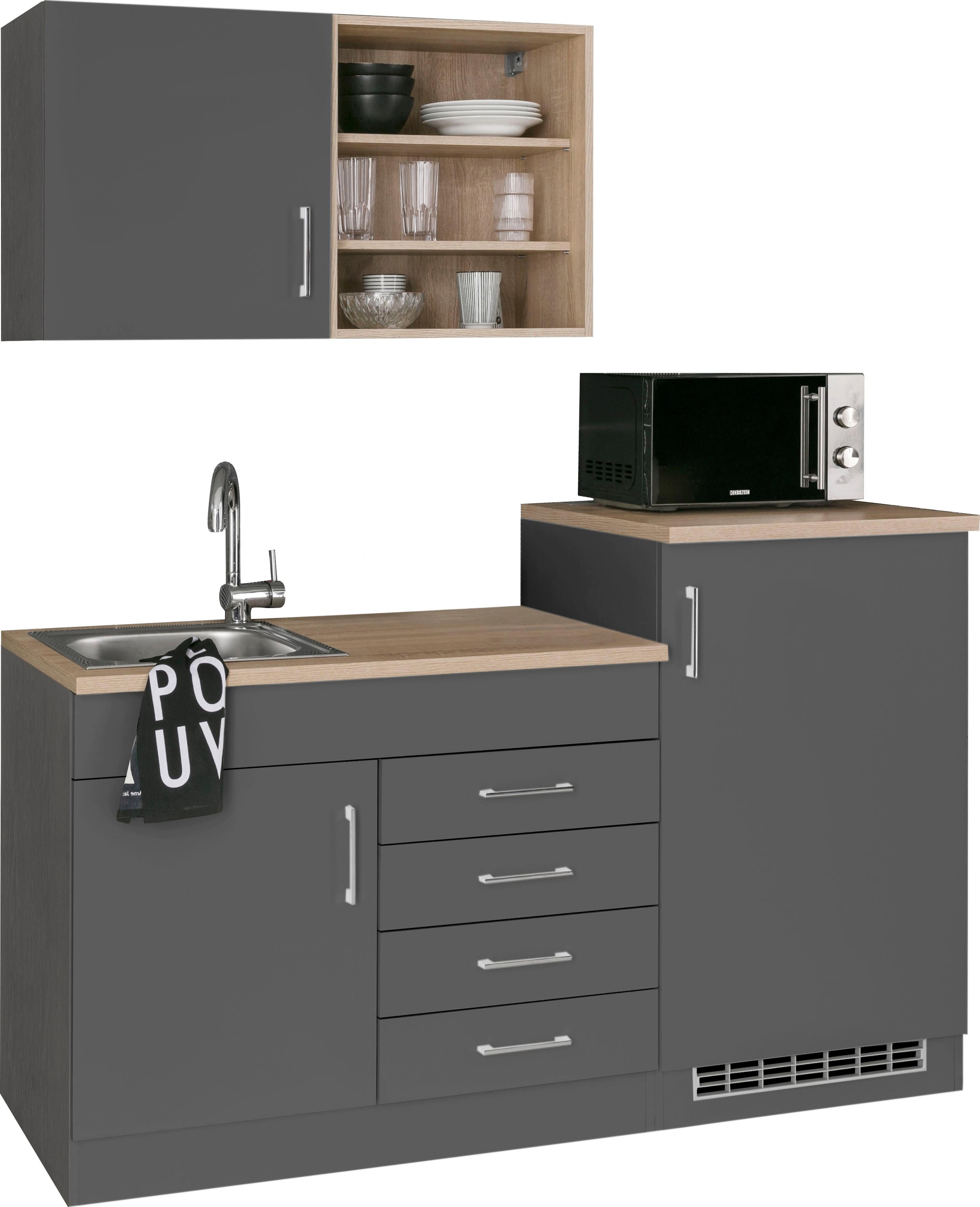 HELD MÖBEL Pantryküche "Mali", Breite 160 cm, mit E-Geräten günstig online kaufen