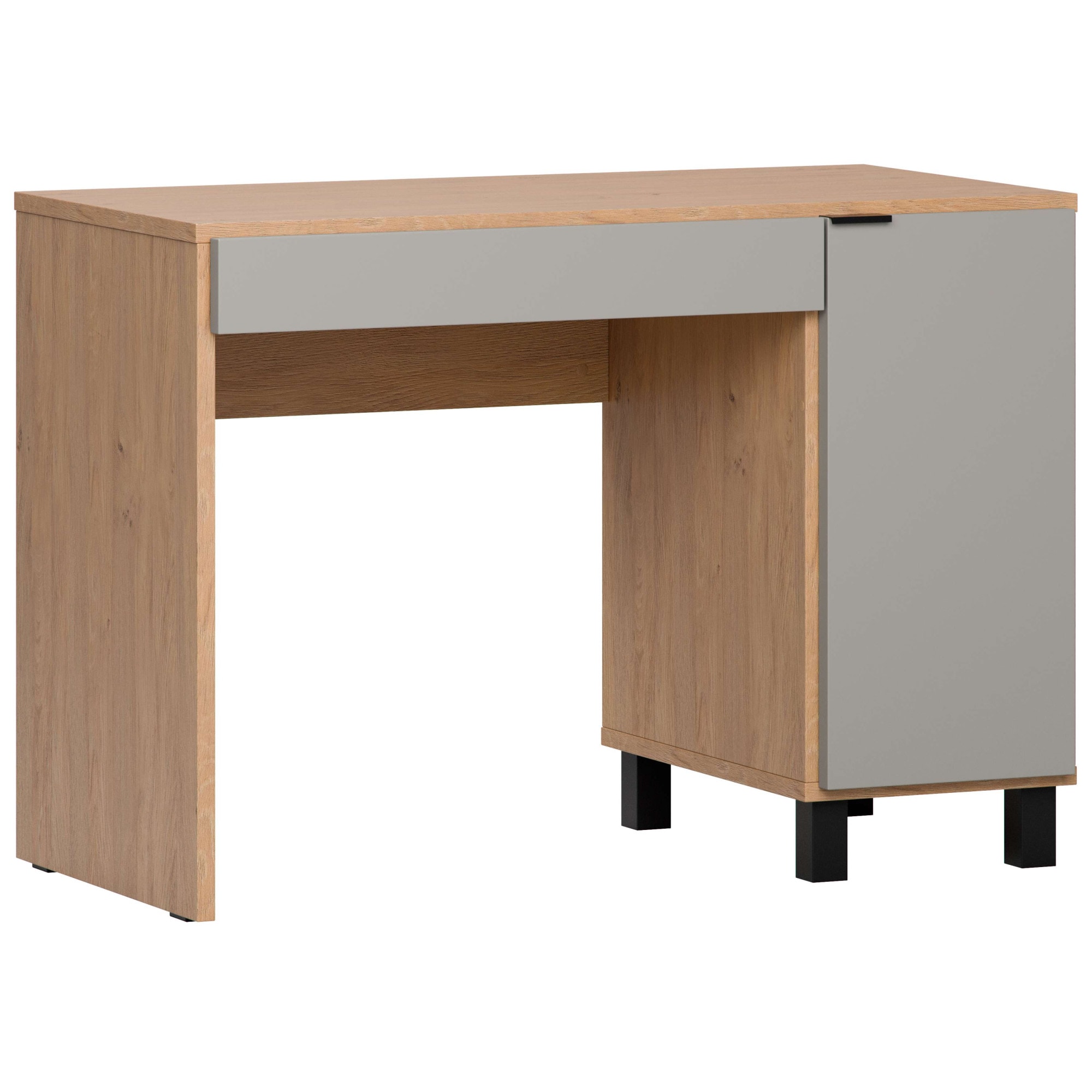 VOX Schreibtisch »SIMPLE Computertisch mit Stauraum, Maße B/T/H: 110/55/86,7 cm«, Bürotisch mit Schublade & Schrank in 3 Farben erhältlich, Metallgriffe