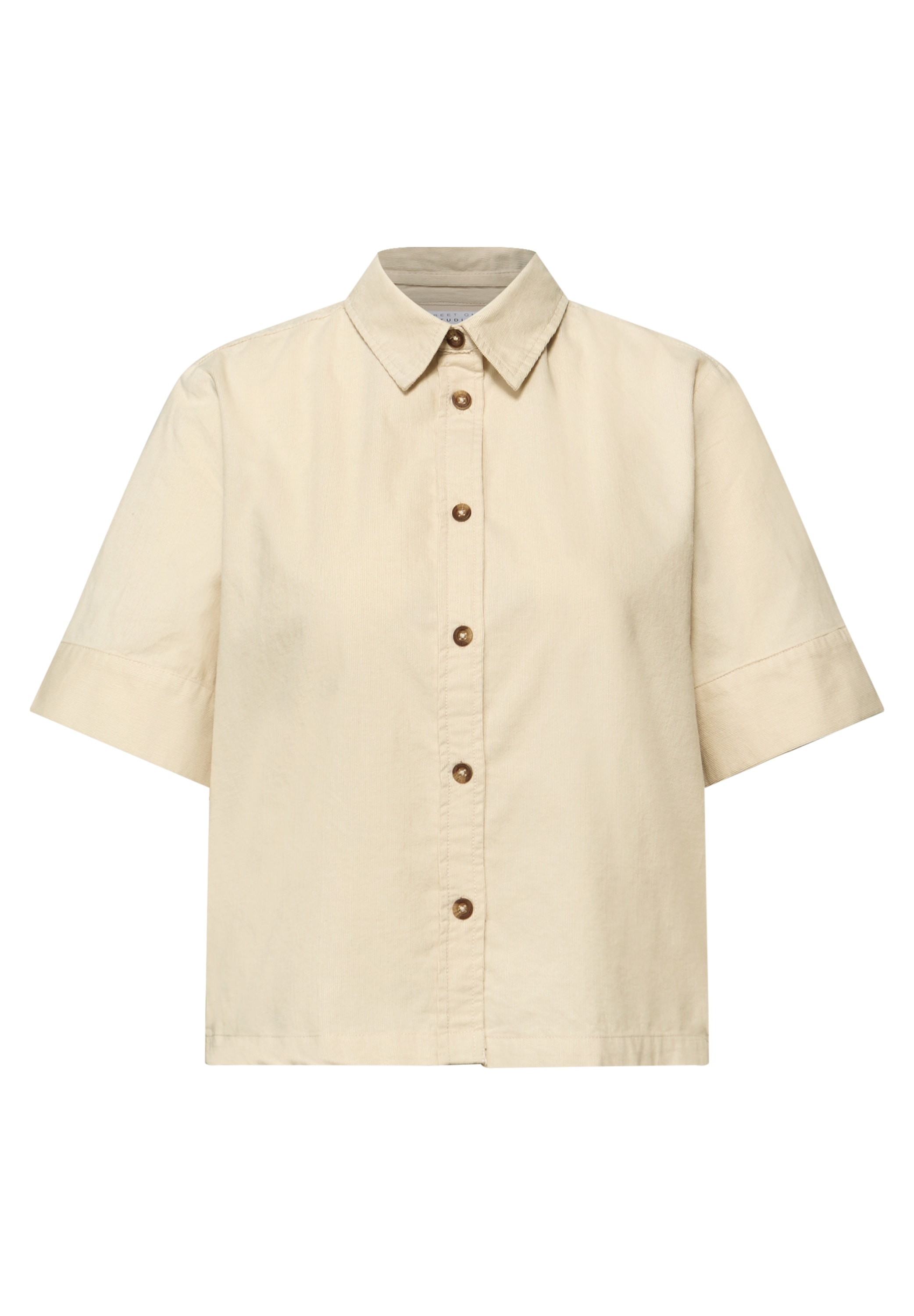 STREET ONE STUDIO Kurzarmbluse aus reiner Baumwolle