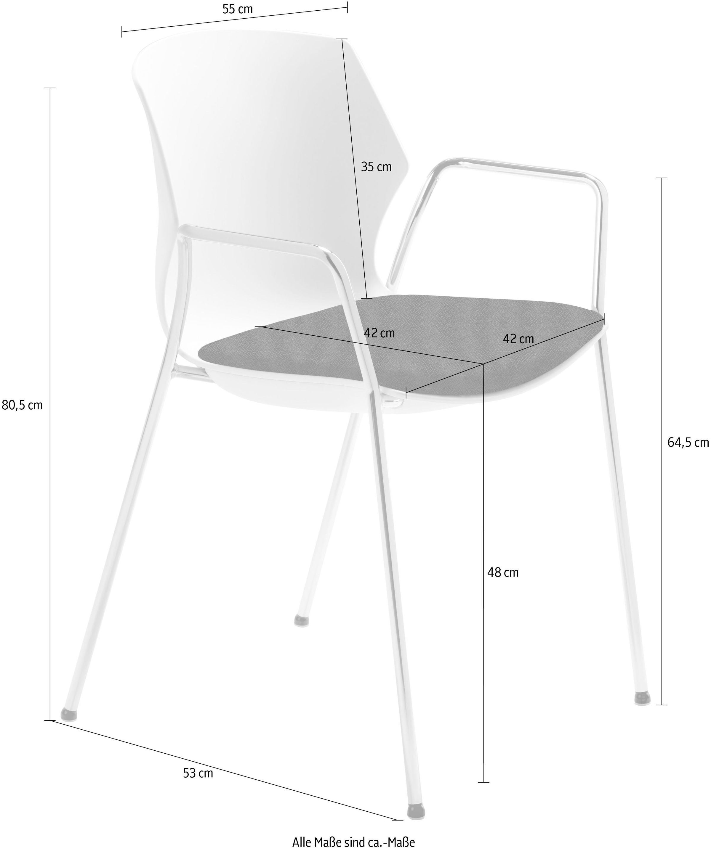 Mayer Sitzmöbel Stapelstuhl "Stapelstuhl myPRIMO" (Packung) Polyester stape günstig online kaufen