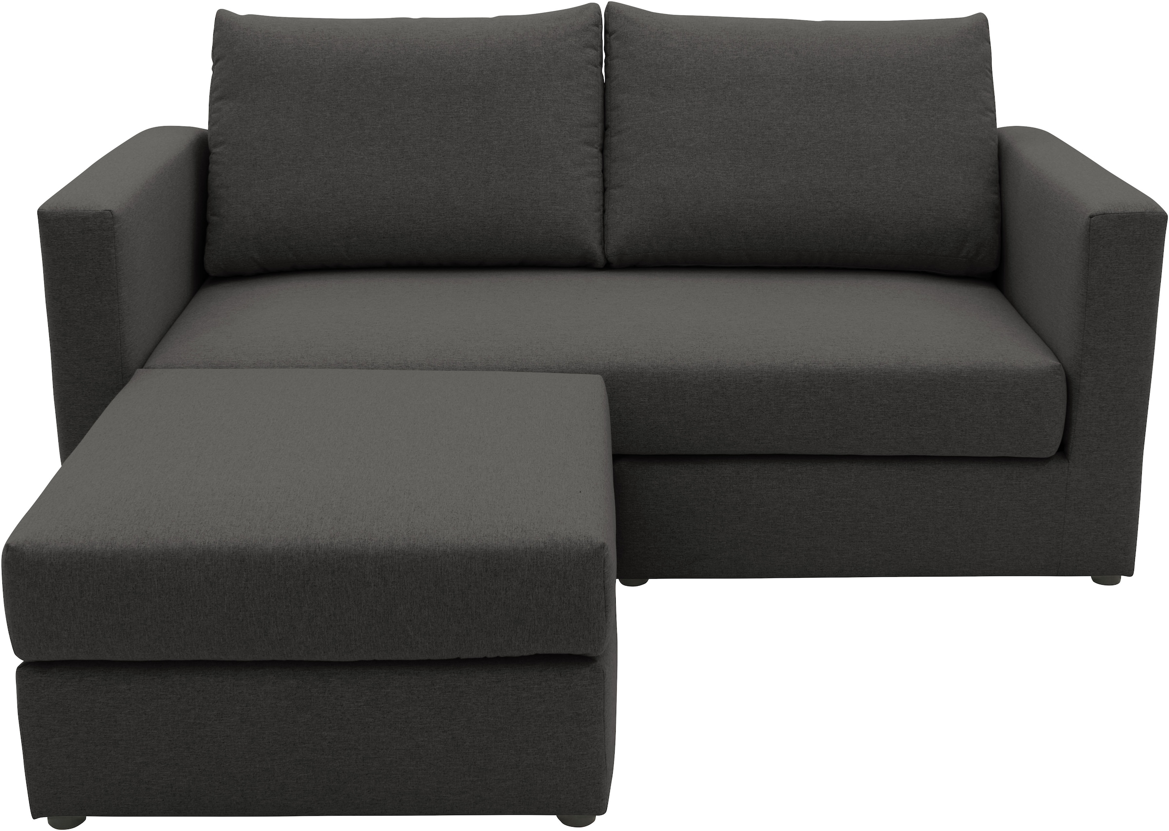 DOMO collection 2-Sitzer »Bibury smartes, modulares Ecksofa aus Sofa & Hocker mit Schlaffunktion« Sitzfläche mit Federkern, inkl. 2 Rückenkissen