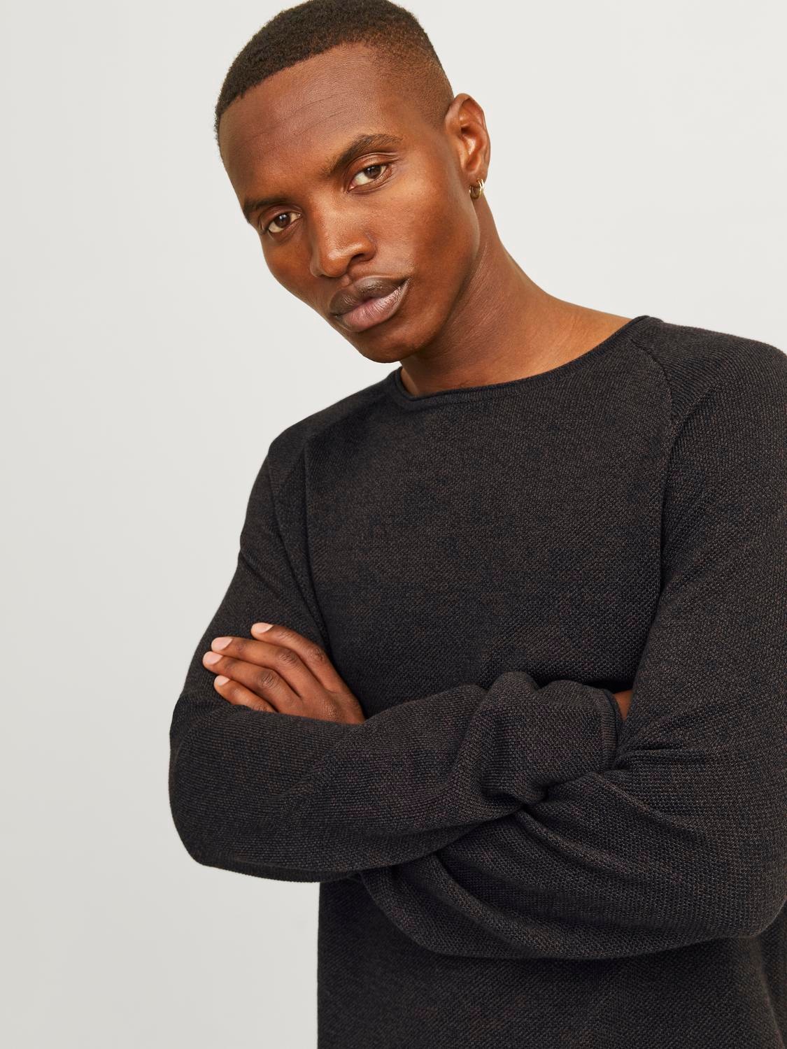 Jack & Jones Rundhalspullover "JJEHILL KNIT CREW NECK NOOS", mit Strukturst günstig online kaufen