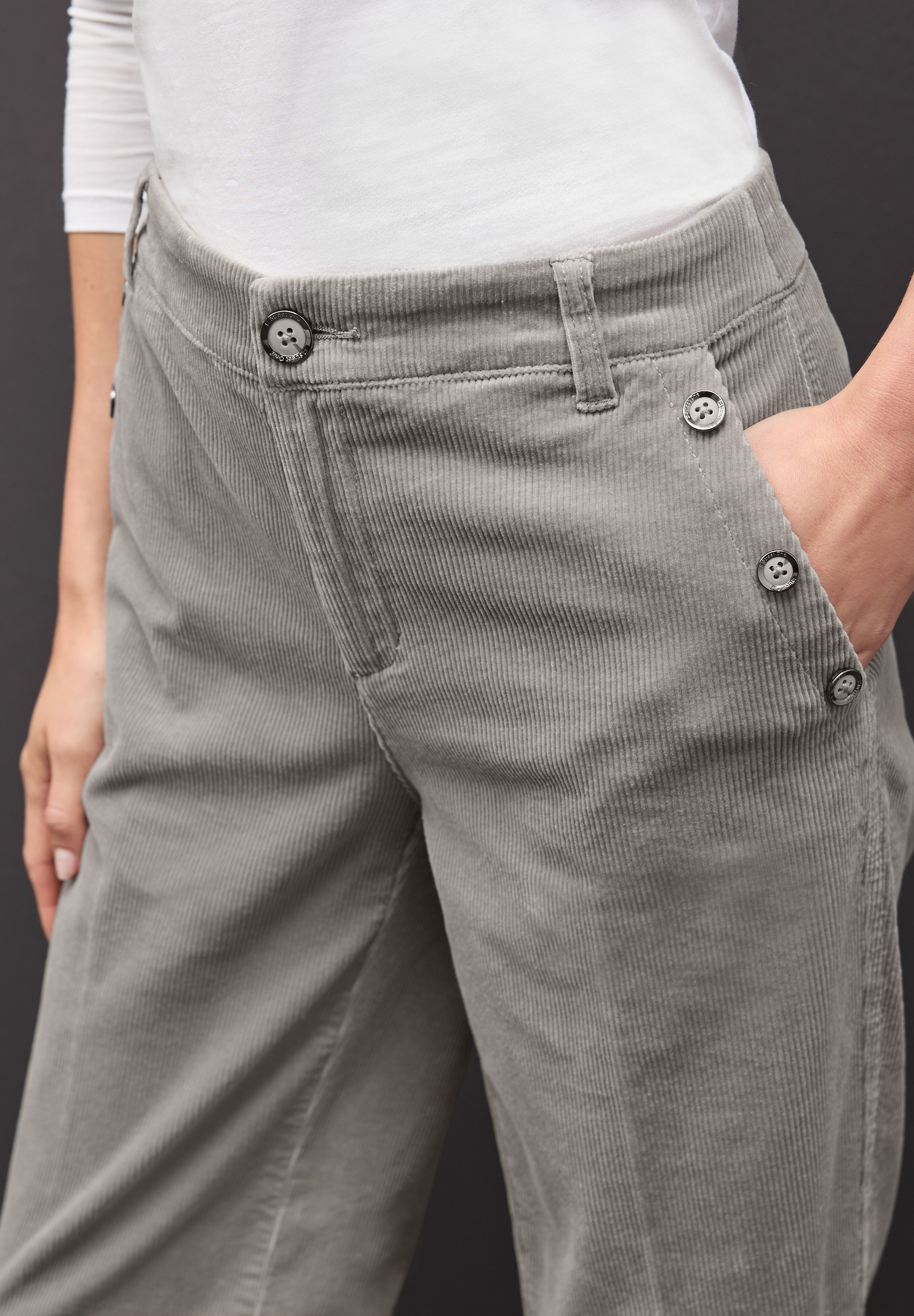 Thumbnail - STREET ONE Cordhose Straight Leg, Mid Waist