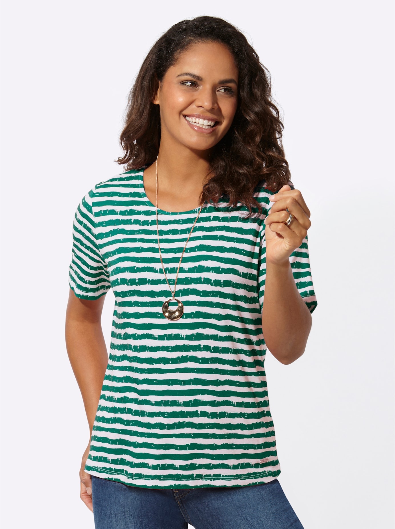 Casual Looks Kurzarmshirt "Ringelshirt" 1 Stk. tlg. günstig online kaufen