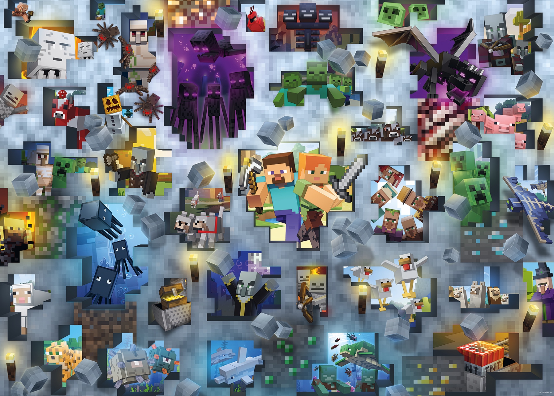 Ravensburger Puzzle »Minecraft Mobs«, Made in Germany