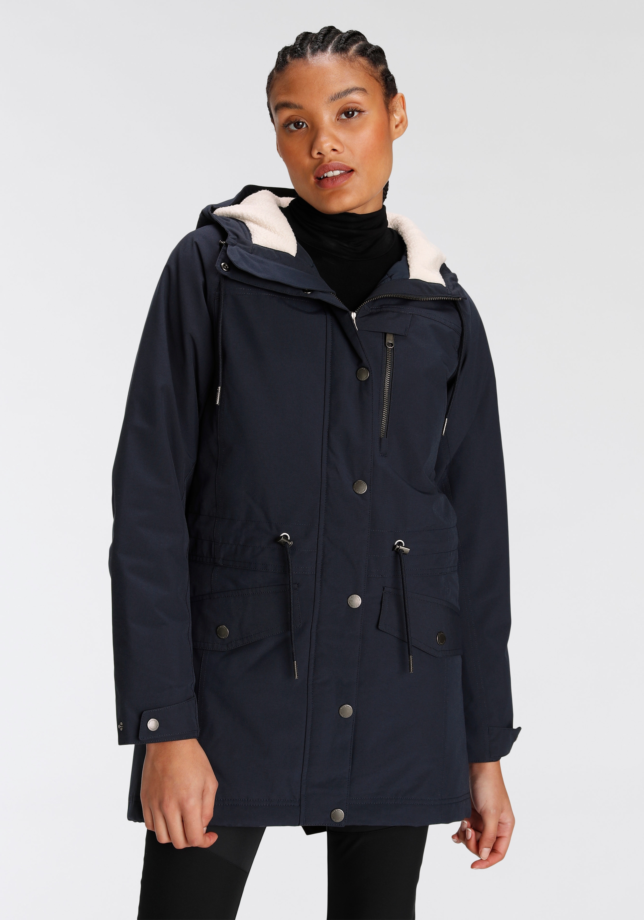 Jack Wolfskin Funktionsparka "NEW DUNVILLE" mit Kapuze mit Kapuze, atmungsaktiv, winddicht