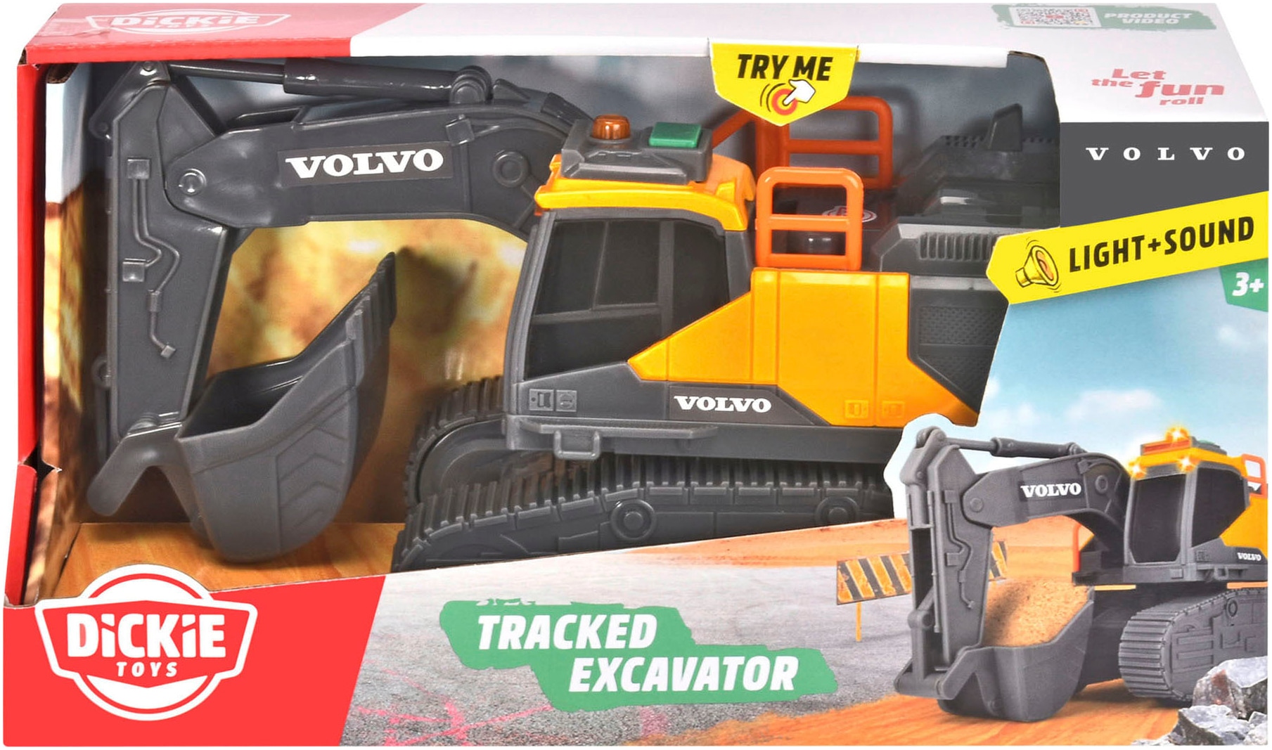 Dickie Toys Spielzeug-Bagger »Volvo Tracked Excavator«, mit Licht und Sound