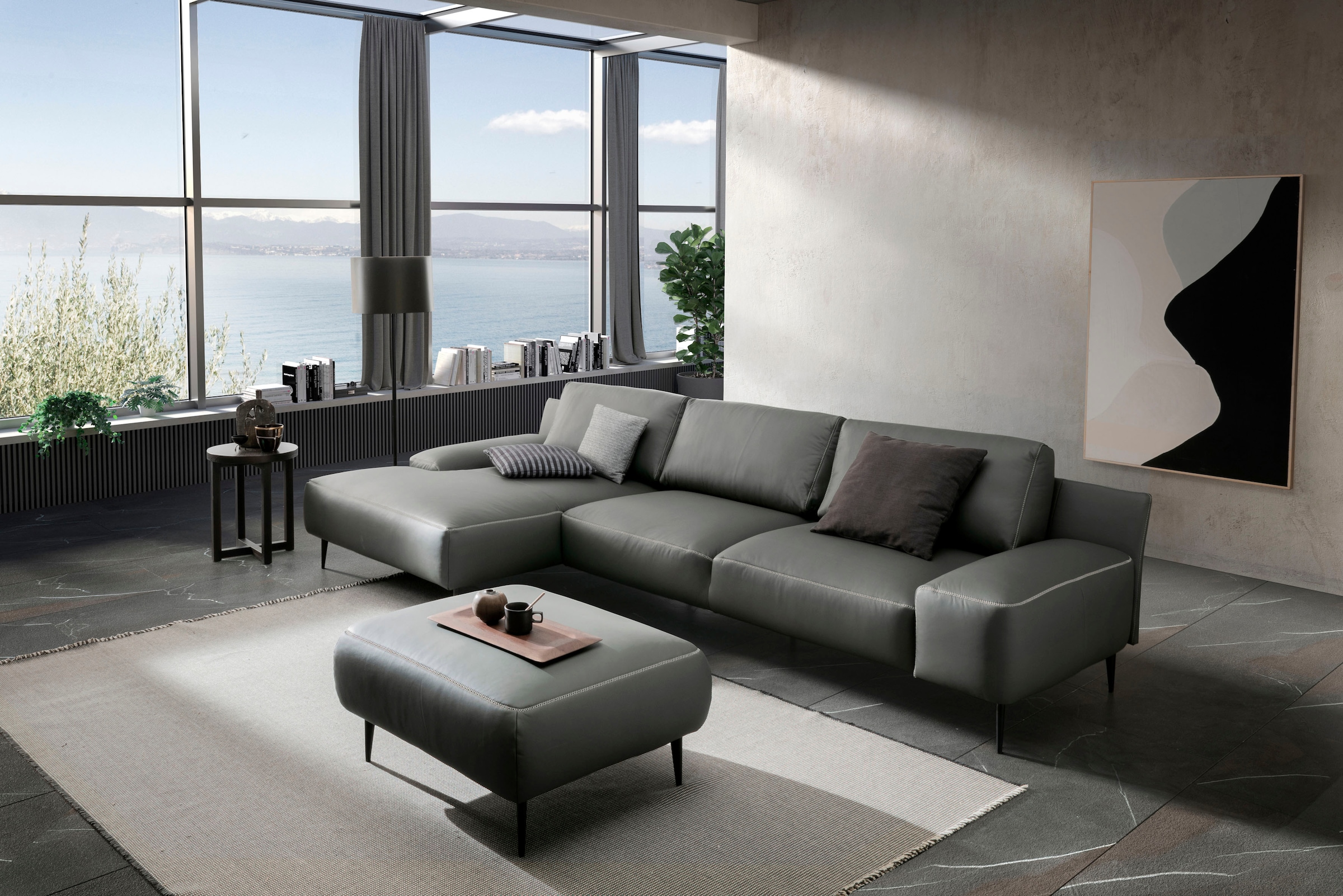 designwerk Ecksofa »Forma L-Form, zeitloses Designsofa mit aktuellem Fuß«, in hochwertiger Verarbeitung & tollem Sitzkomfort