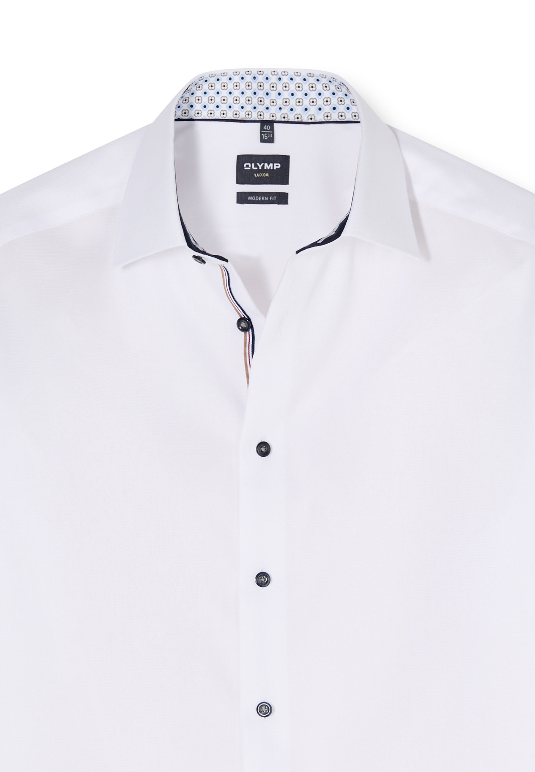 OLYMP Luxor Modern Fit Shirt White Short Sleeve 7