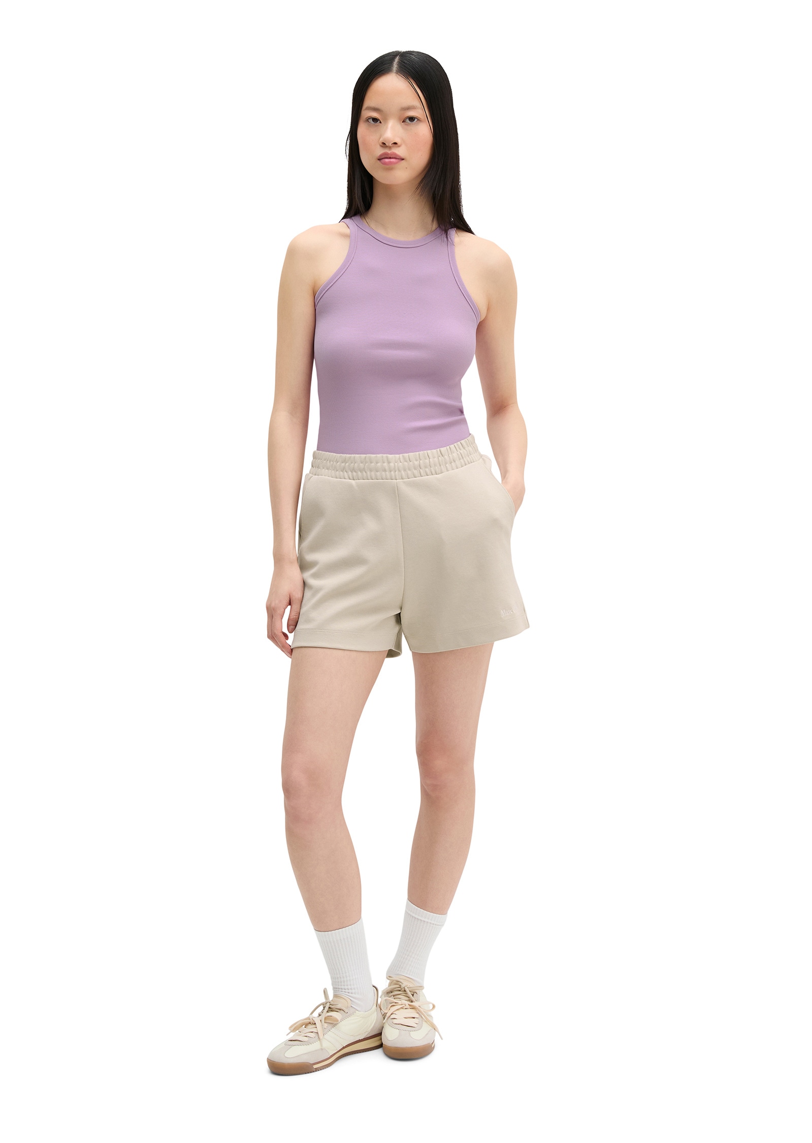 Marc O'Polo T-Shirt »aus elastischem Rippjersey«