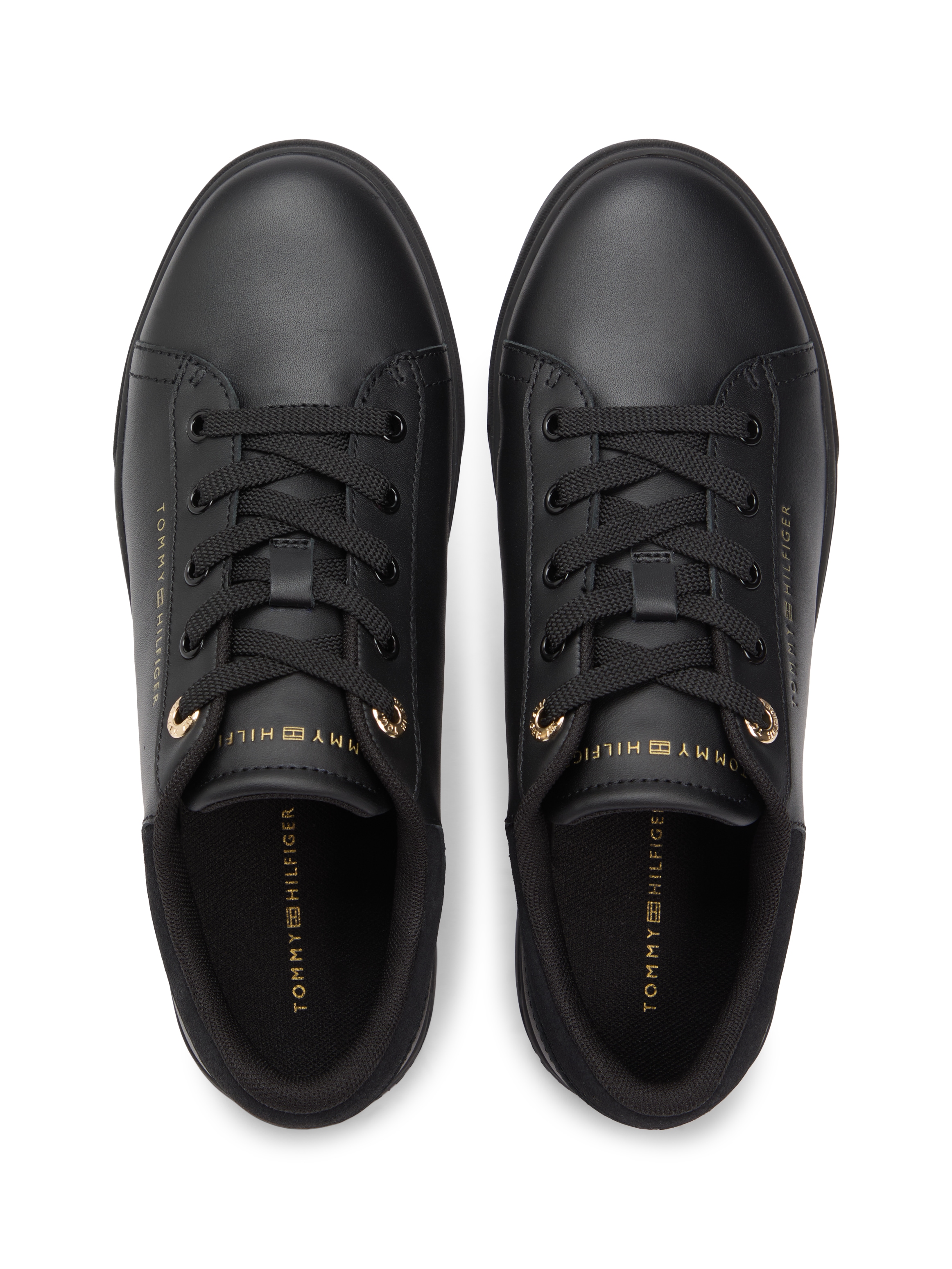 Tommy Hilfiger Plateausneaker »CASUAL CUPSOLE SNEAKER«  , Freizeitschuh, Halbschuh, Schnürschuh, Kontrastbesatz an der Ferse