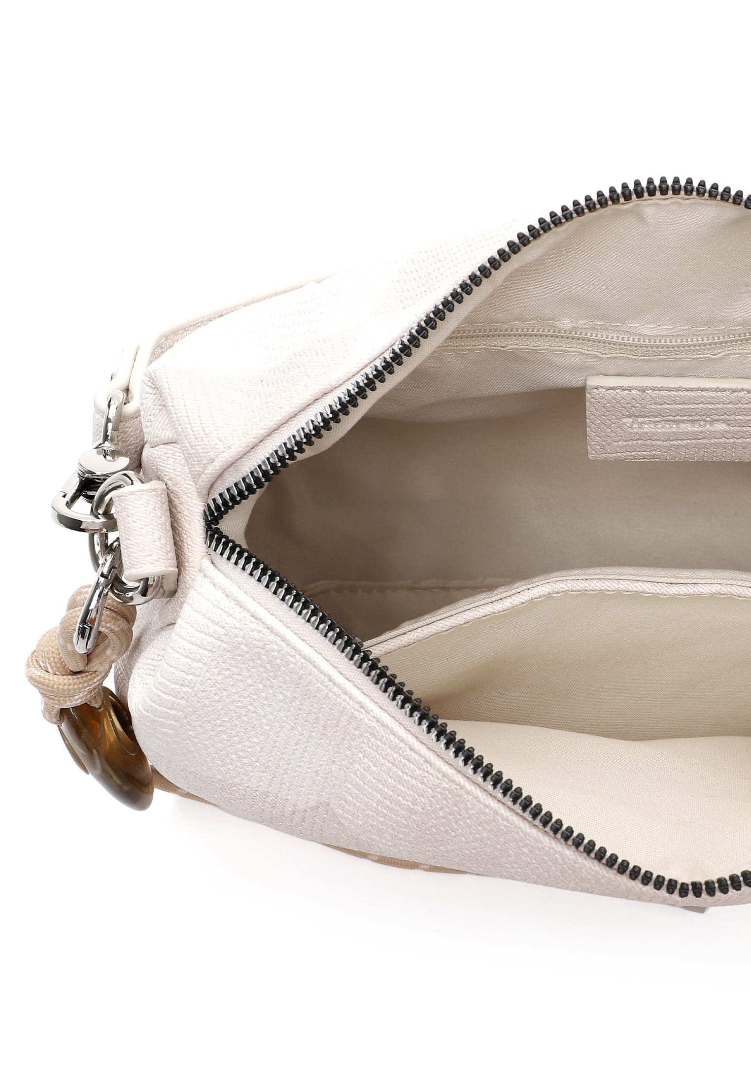 Beuteltasche TAMARIS "Beutel TAS Karen", Damen, Gr. B/H/T: 27cm x 17cm x 10cm 0, beige (ecru 320), Polyurethan, Taschen Beuteltasche 3