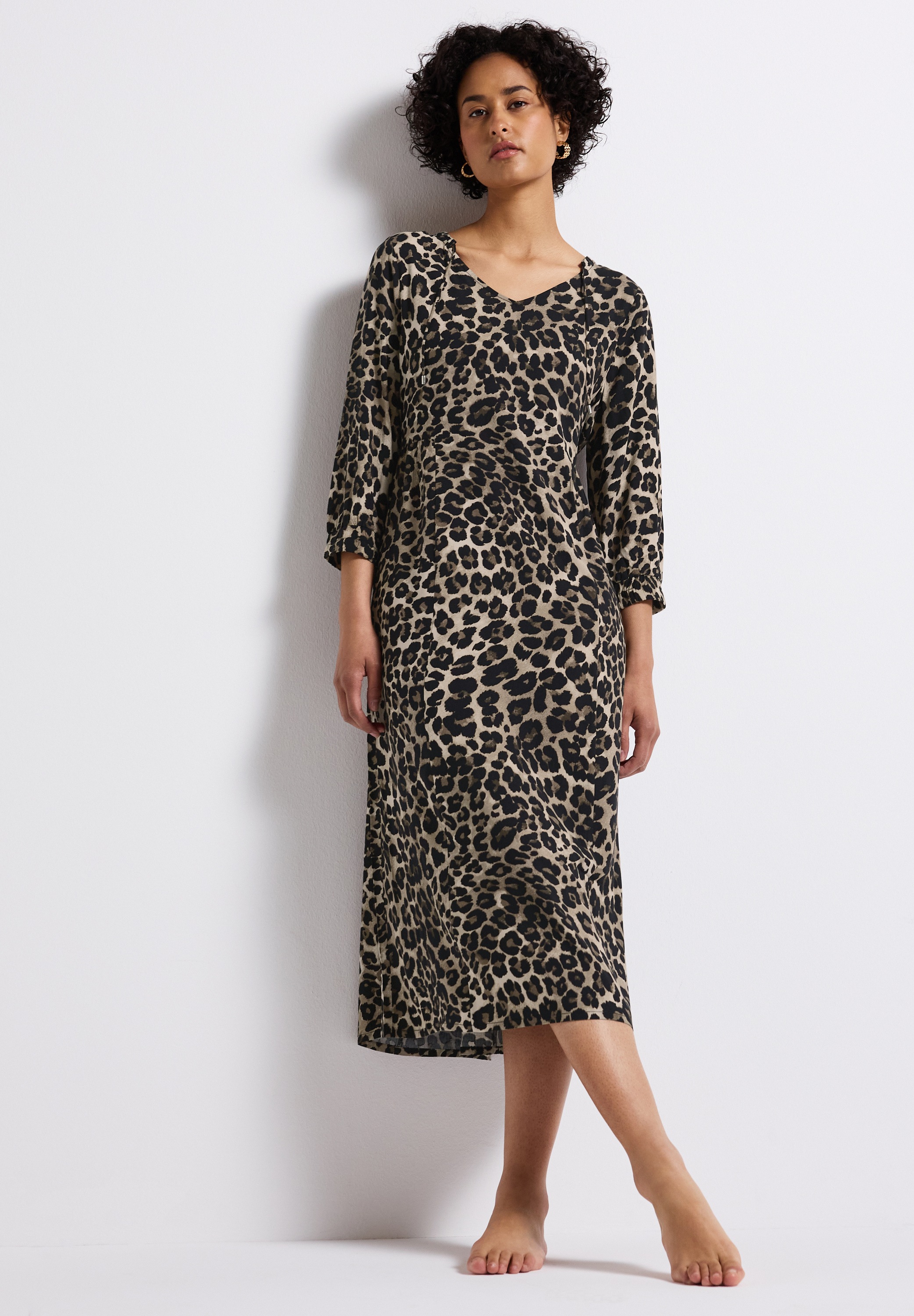 STREET ONE Midikleid Ohne Taschen mit Print günstig online kaufen